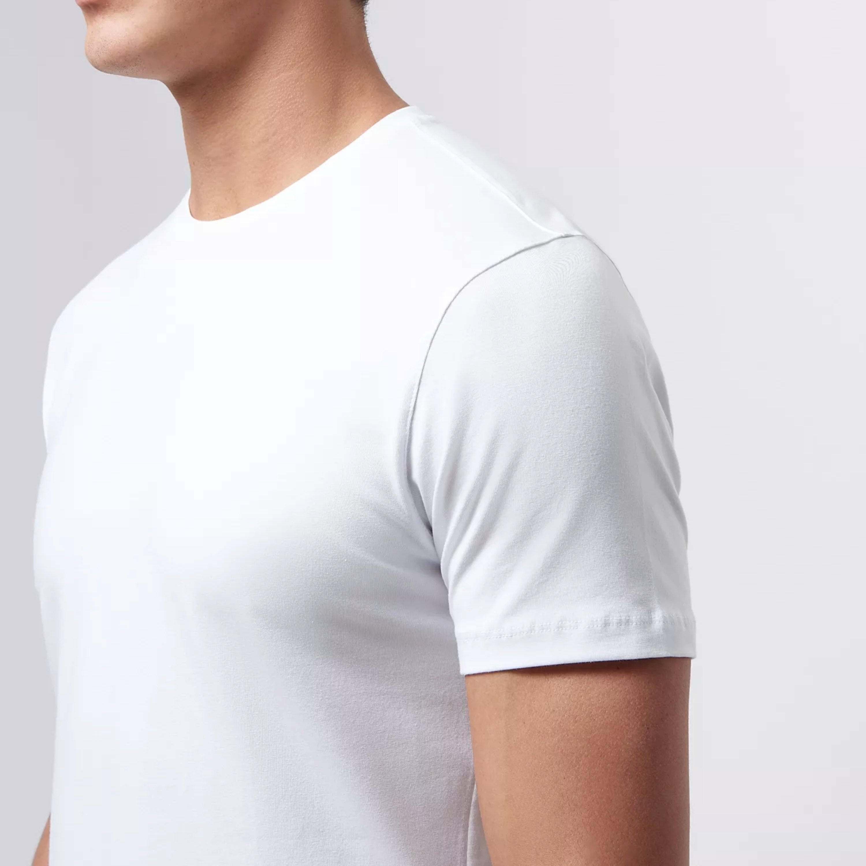 Remus Tapered Fit Cotton-Stretch T Shirt - White