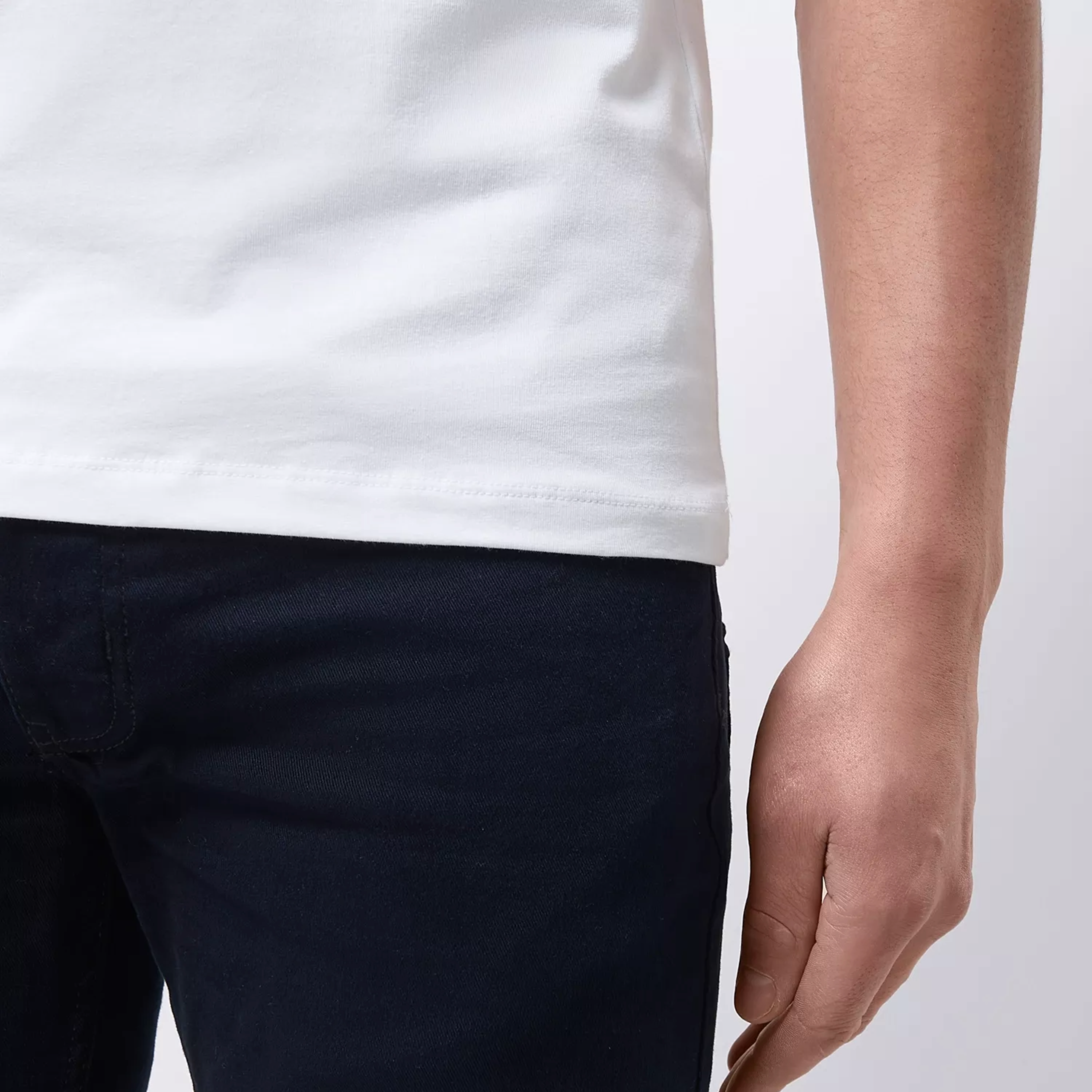 Remus Tapered Fit Cotton-Stretch T Shirt - White