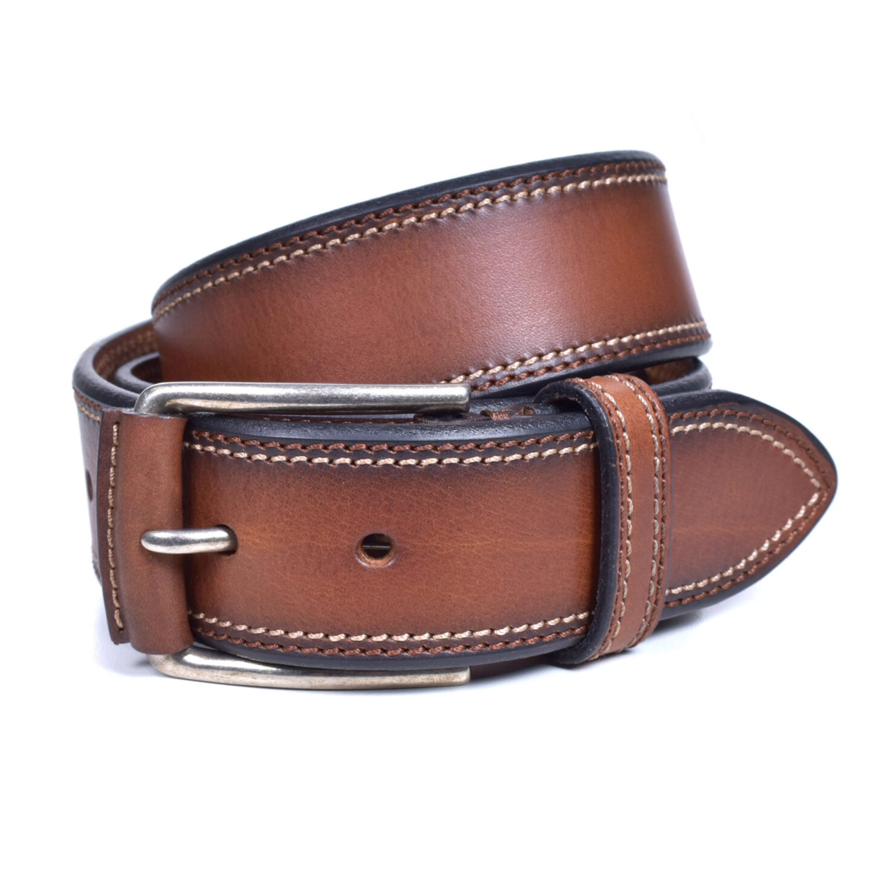 Miguel Bellido Cowhide Leather Jeans Belt - Brown