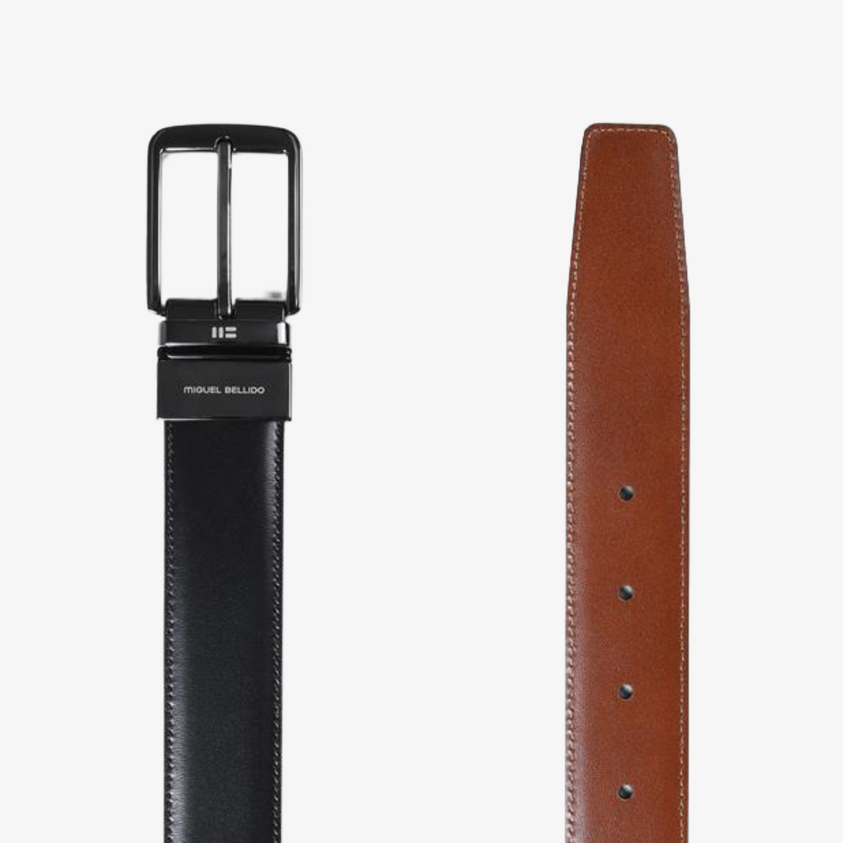 Miguel Bellido 32mm Reversible Leather Belt - Black-Tan