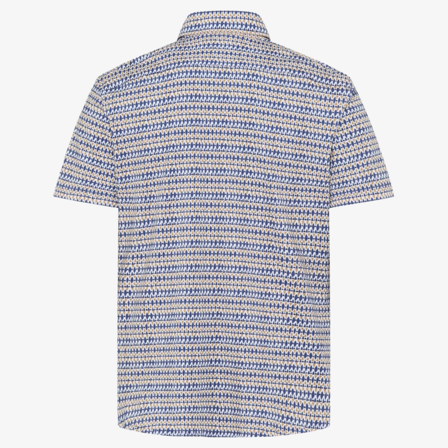 Brax Dan Printed Short Sleeve Shirt - Beige