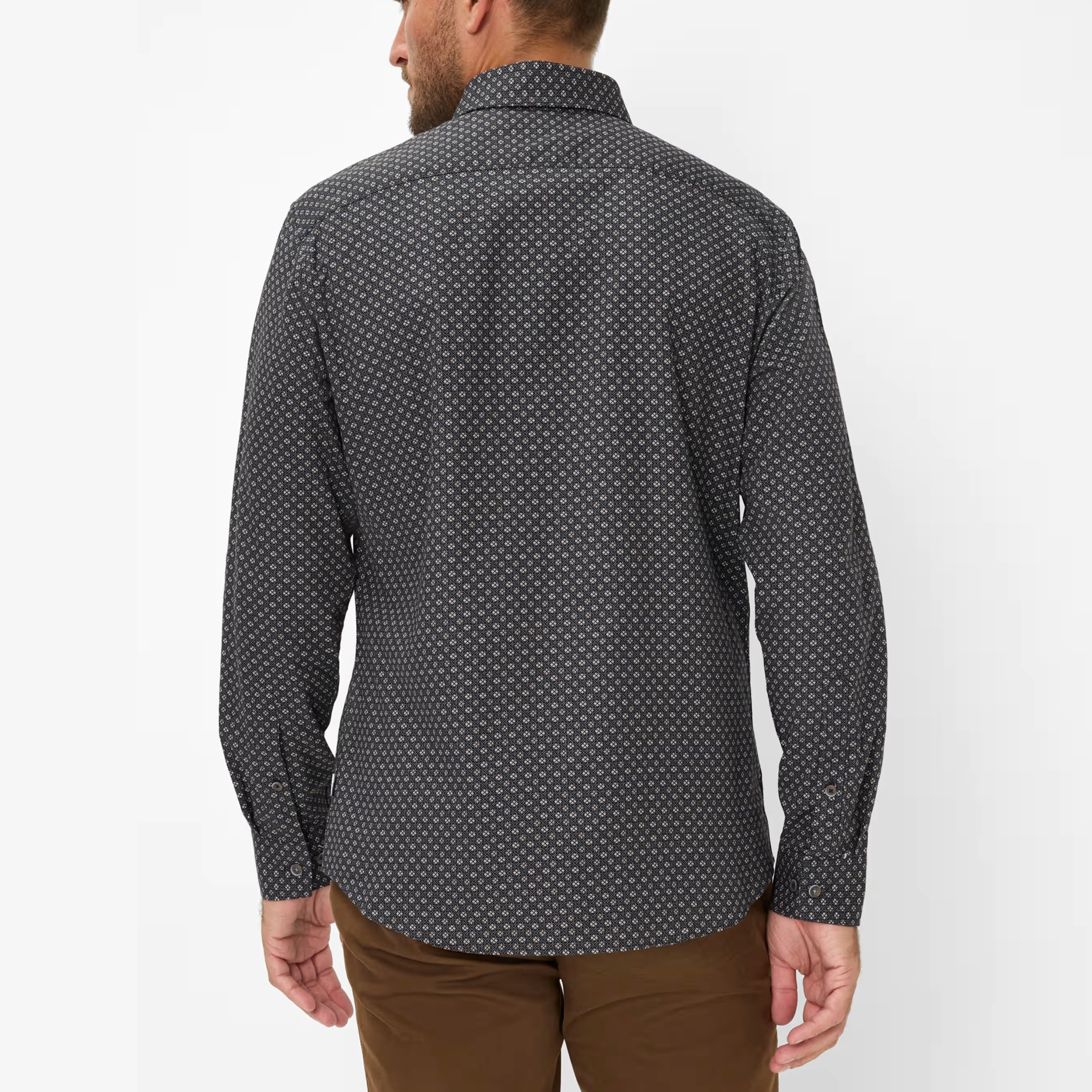 Brax Harold P Printed Shirt - Toffee