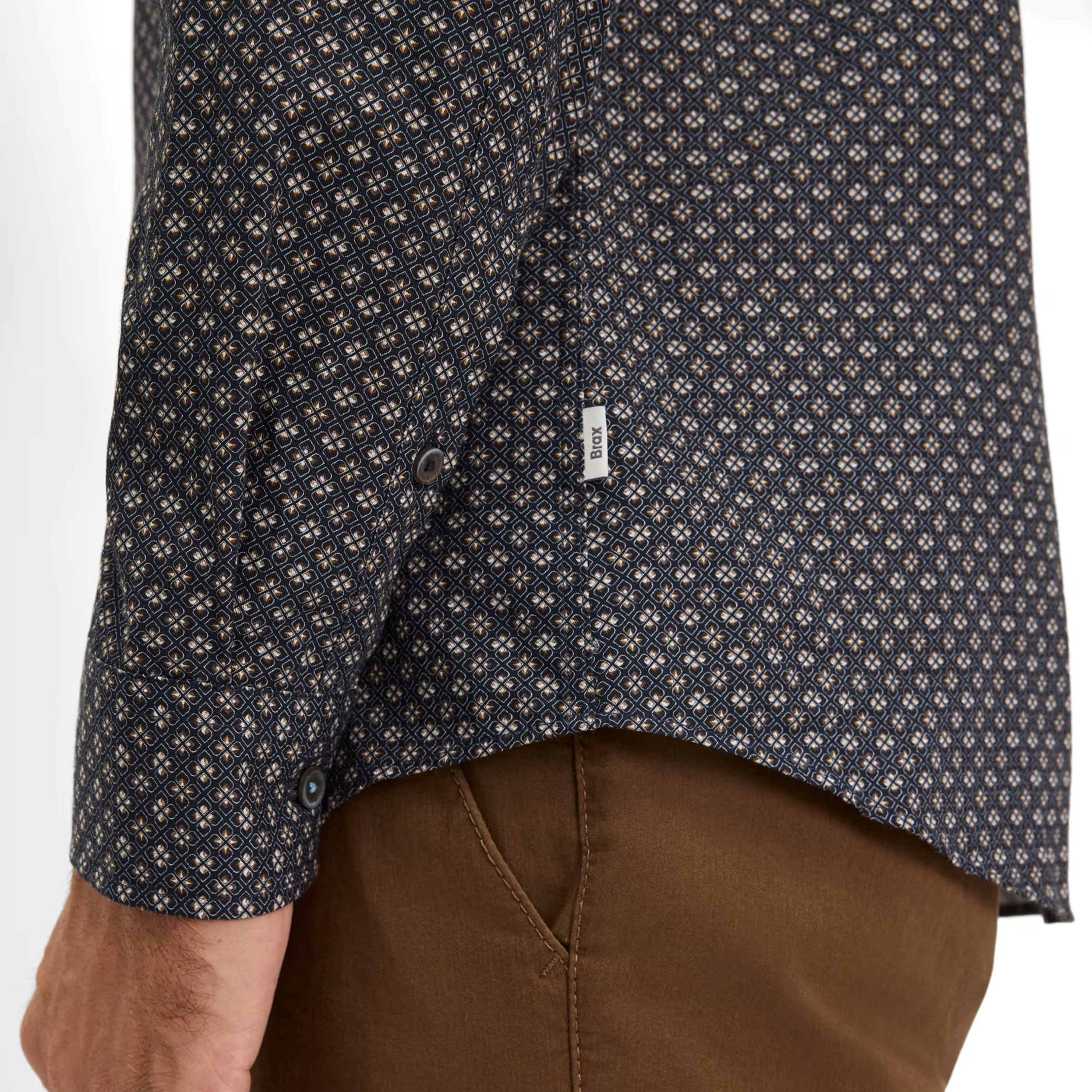 Brax Harold P Printed Shirt - Toffee