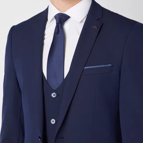 Remus Slim Fit Stretch Luca Suit Jacket - Navy