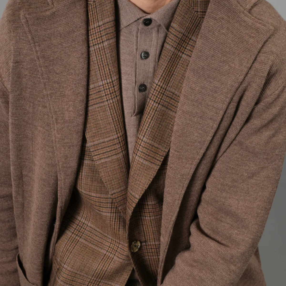 Sand Milano Knit Cardigan - Dark Camel