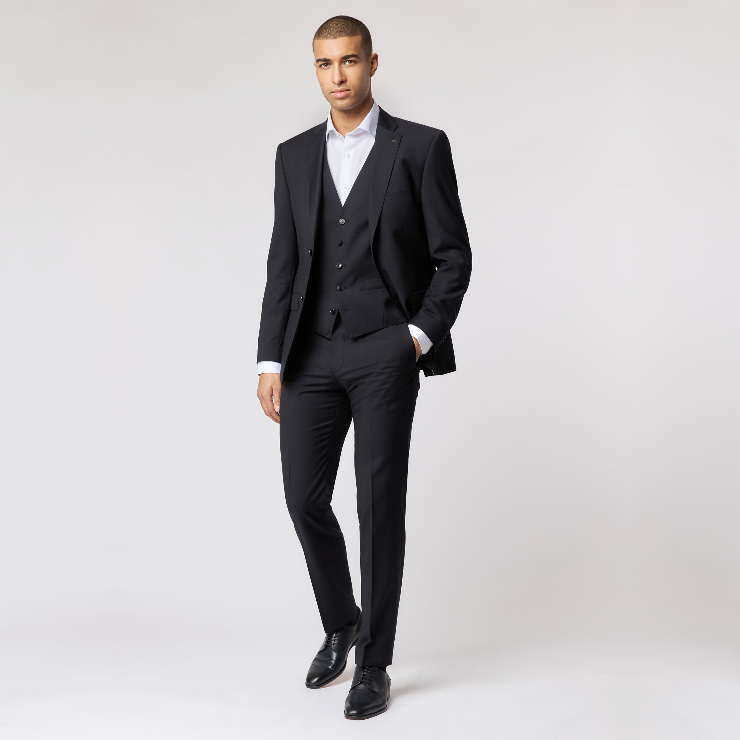 Roy Robson Regular Fit Freestyle Suit Trousers - Navy
