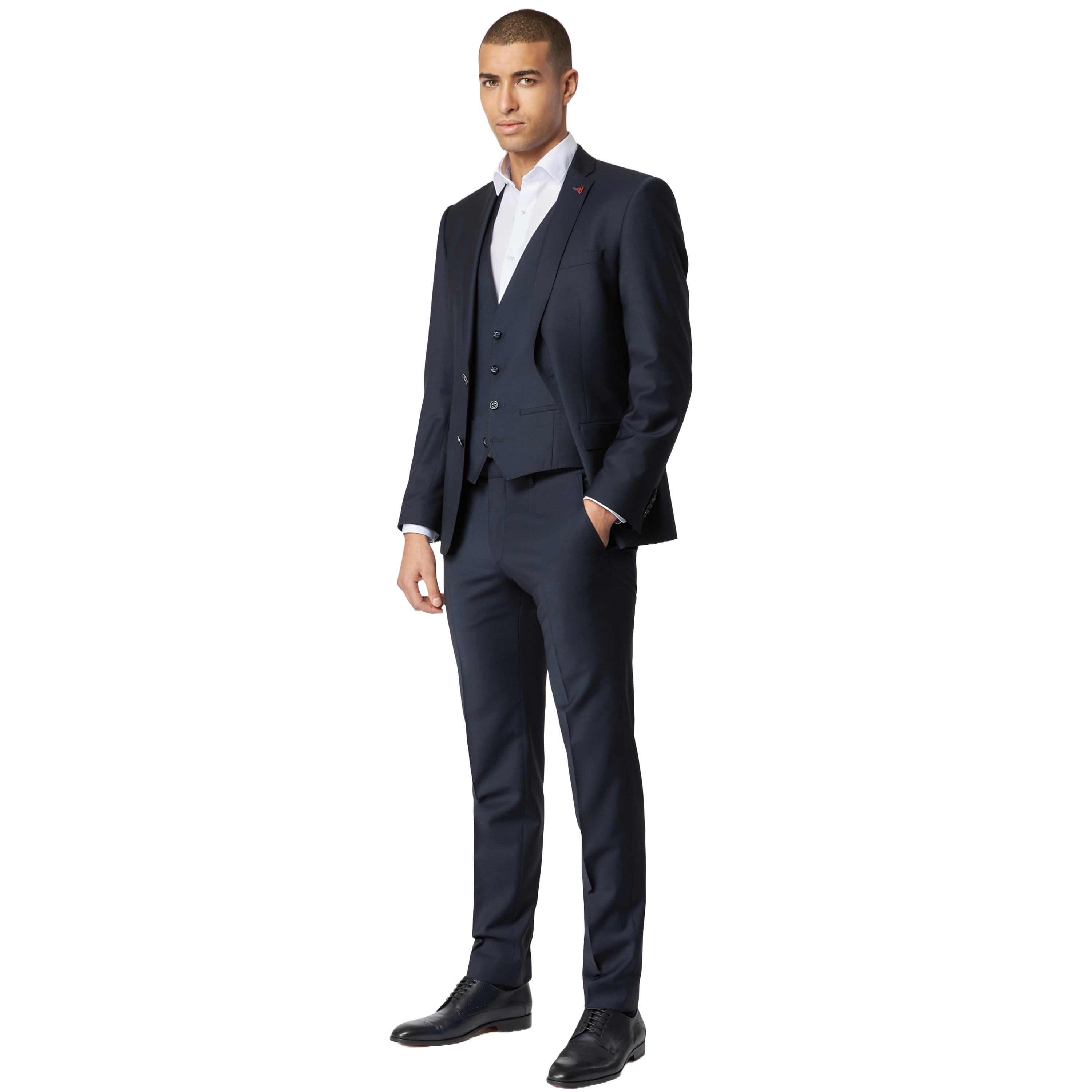 Roy Robson Slim Fit Freestyle Suit Trousers - Navy