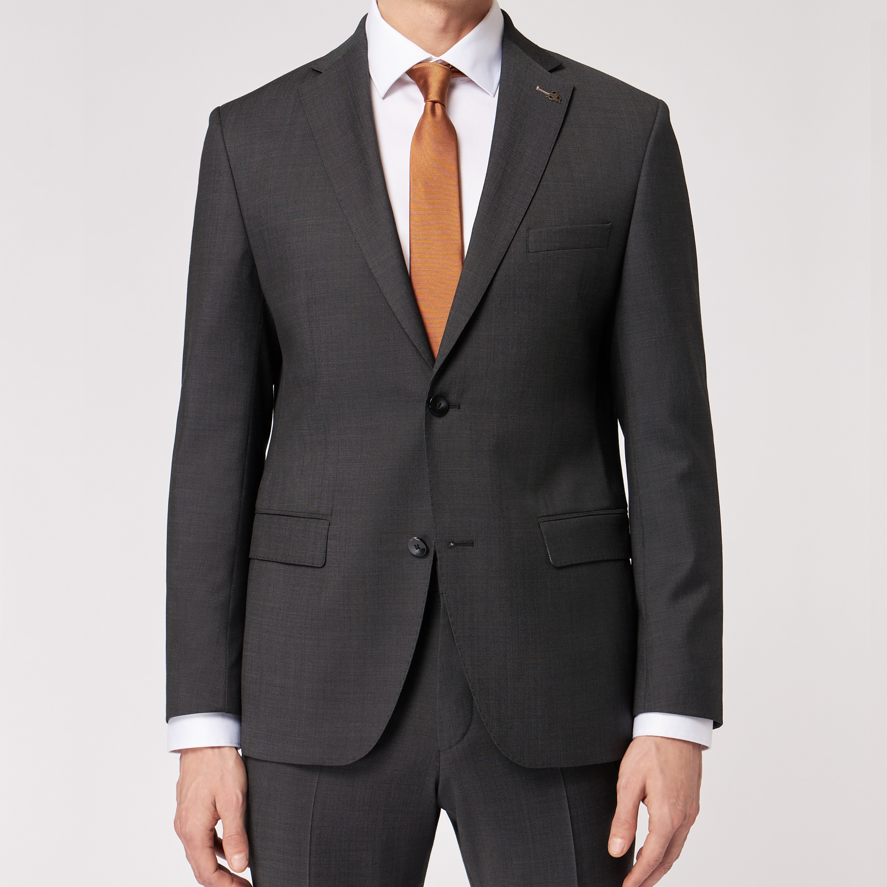 Roy Robson Regular Fit Freestyle Suit Trousers - Dark Grey