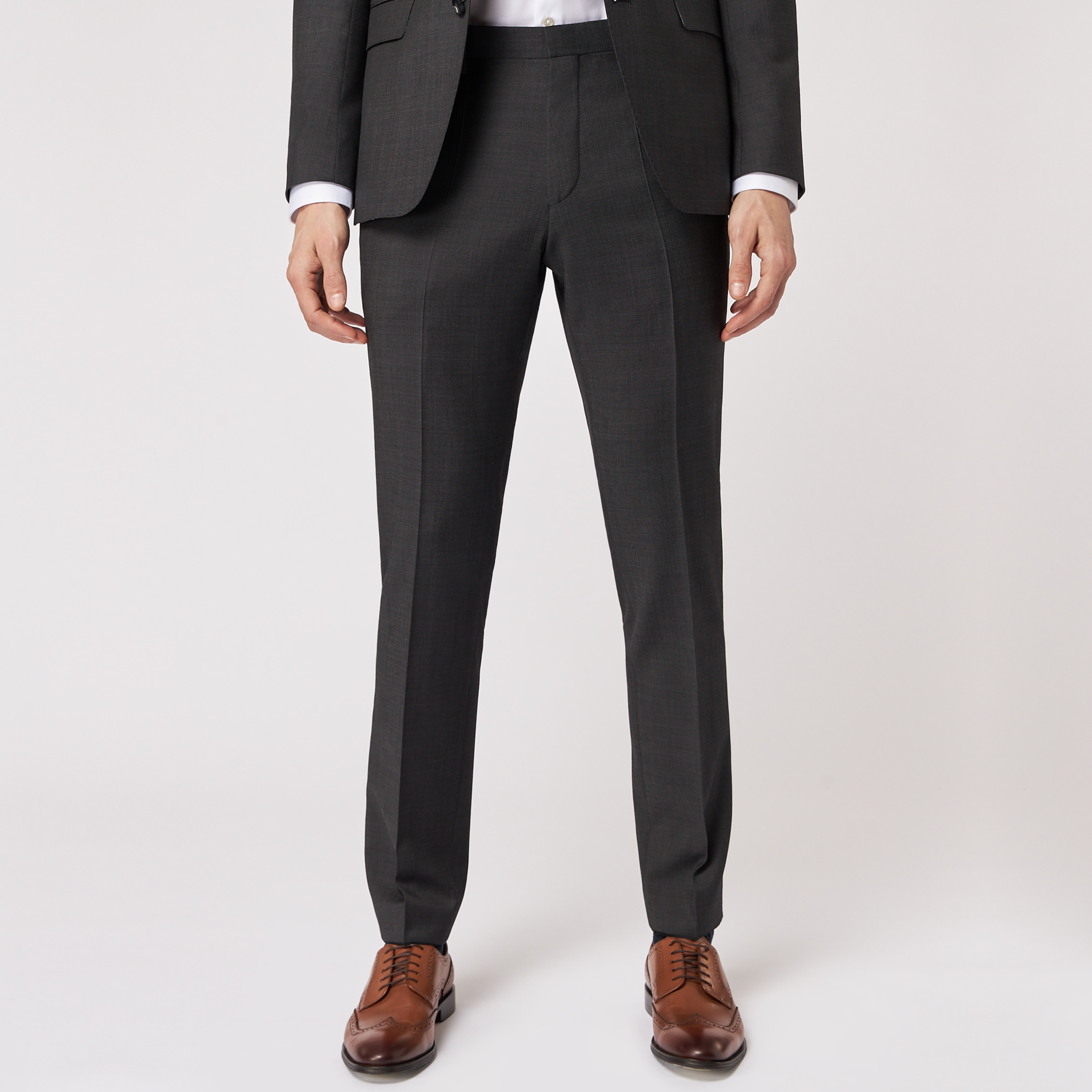 Roy Robson Regular Fit Freestyle Suit Trousers - Dark Grey