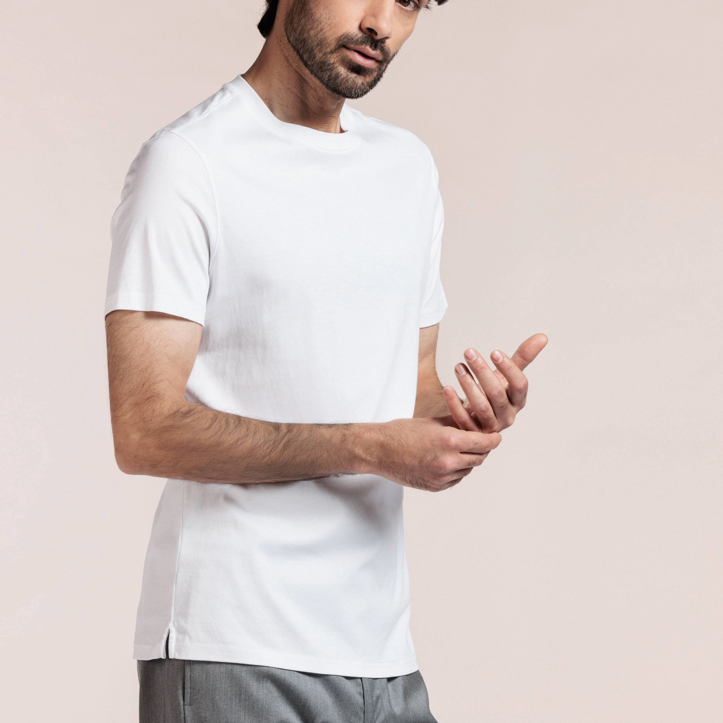 Thomas Maine Liquid Cotton T Shirt - White