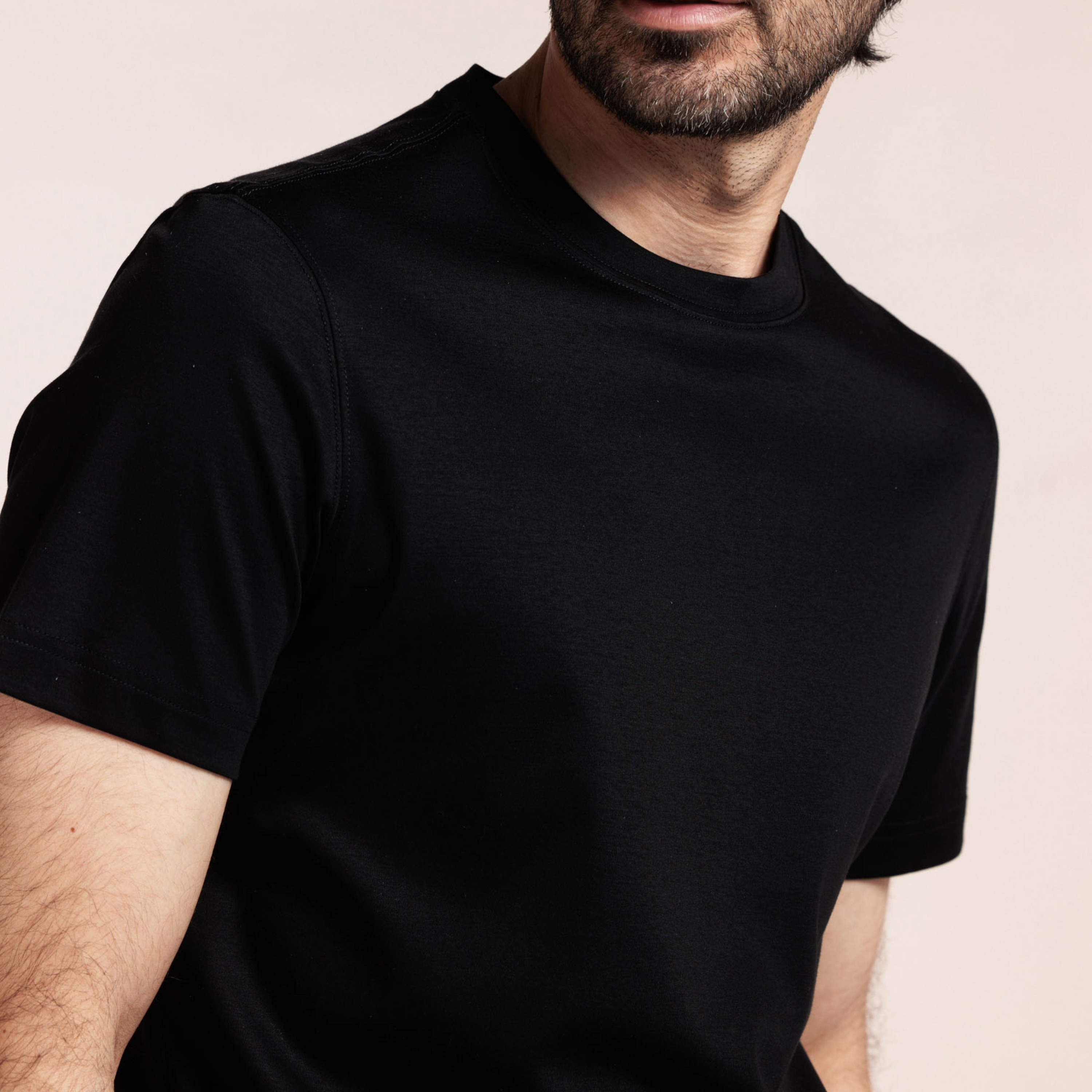 Thomas Maine Liquid Cotton T Shirt - Black