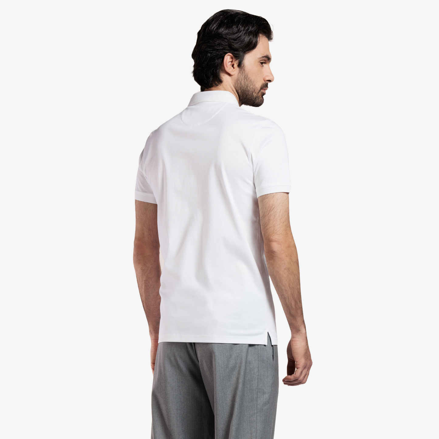 Thomas Maine Liquid Cotton Polo Shirt - White