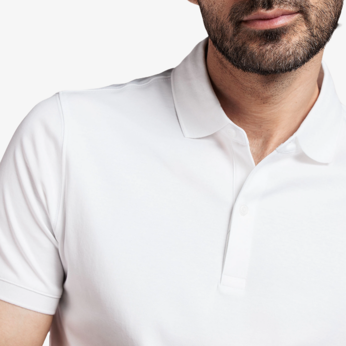 Thomas Maine Liquid Cotton Polo Shirt - White