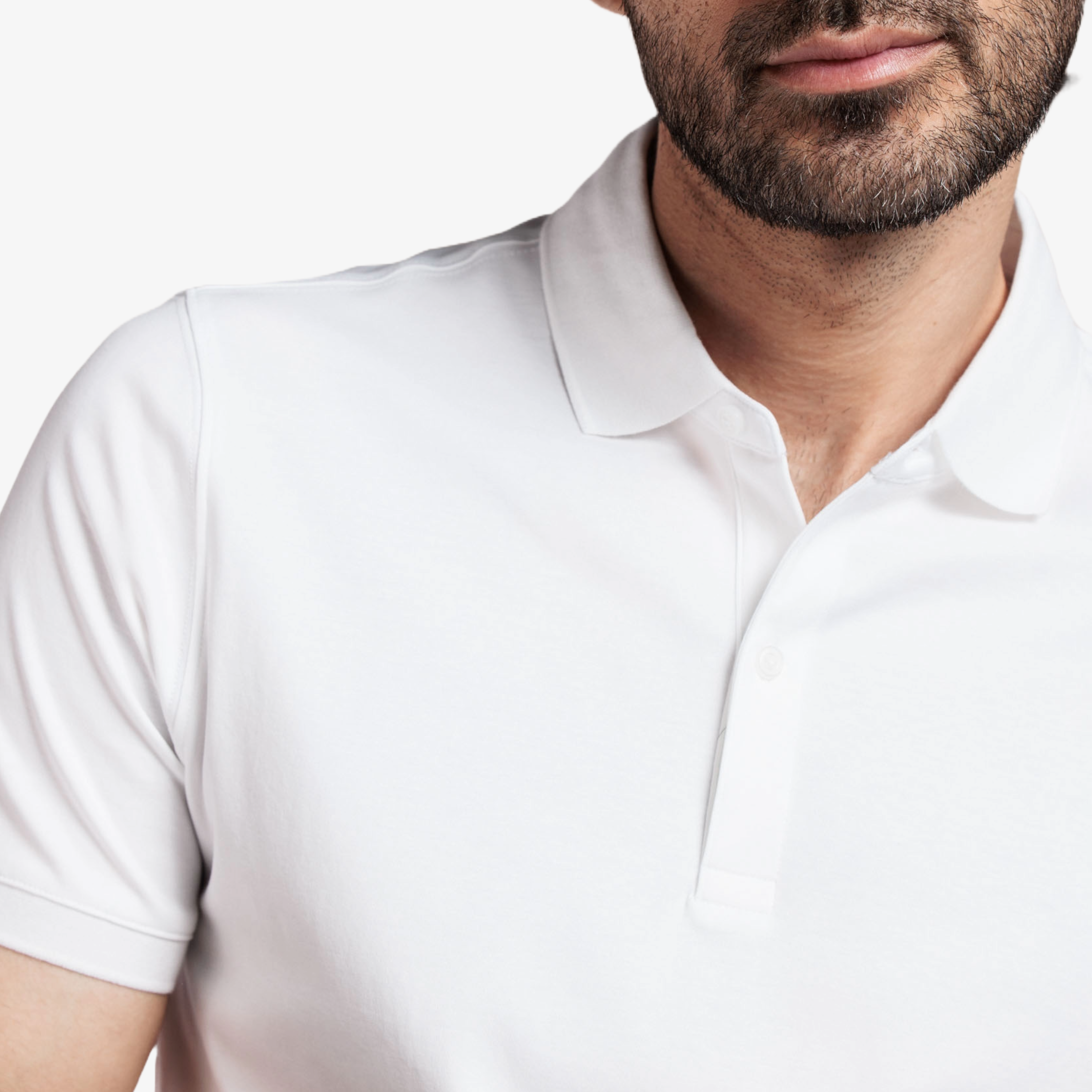 Thomas Maine Liquid Cotton Polo Shirt - White
