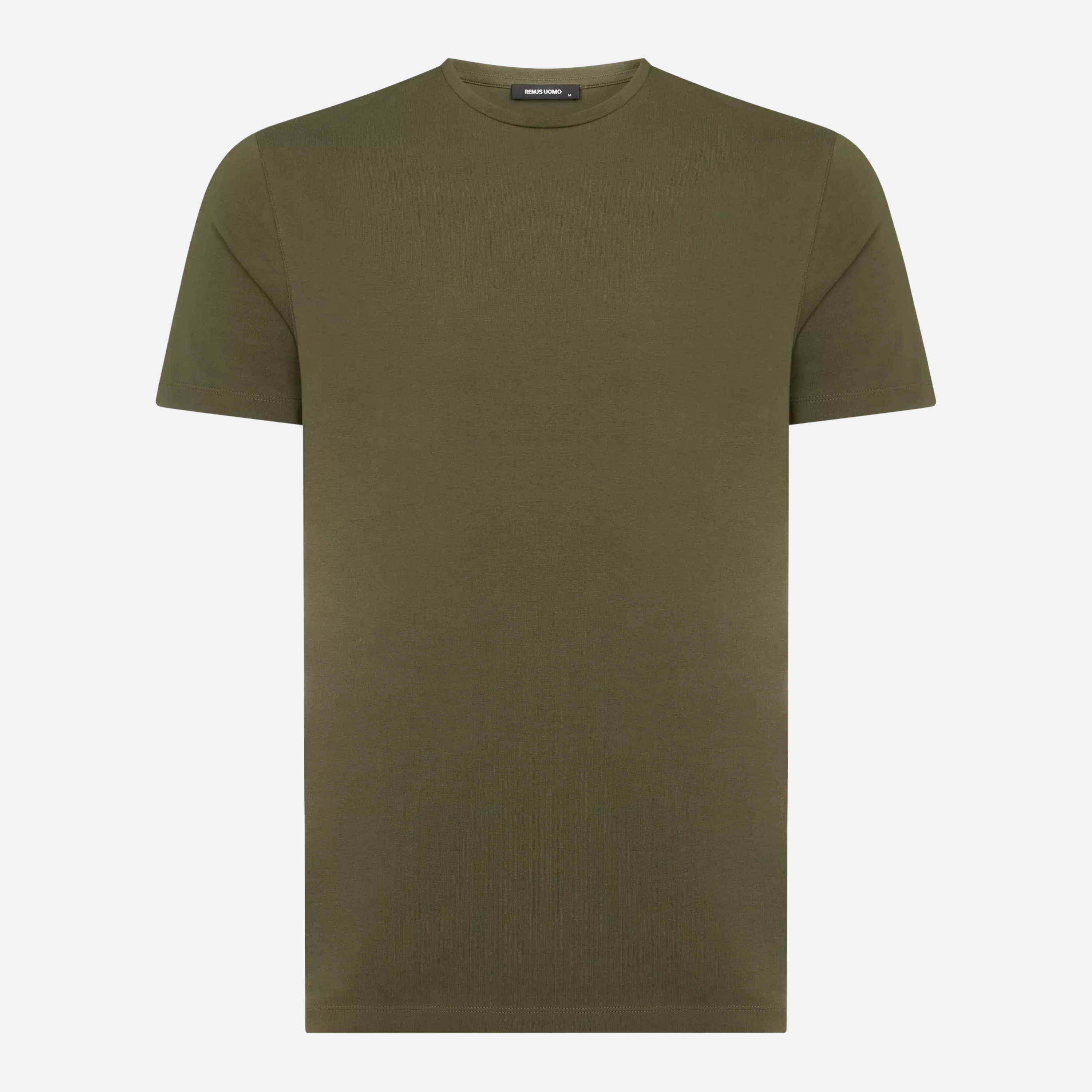 Remus Tapered Fit Cotton-Stretch T Shirt - Dark Khaki
