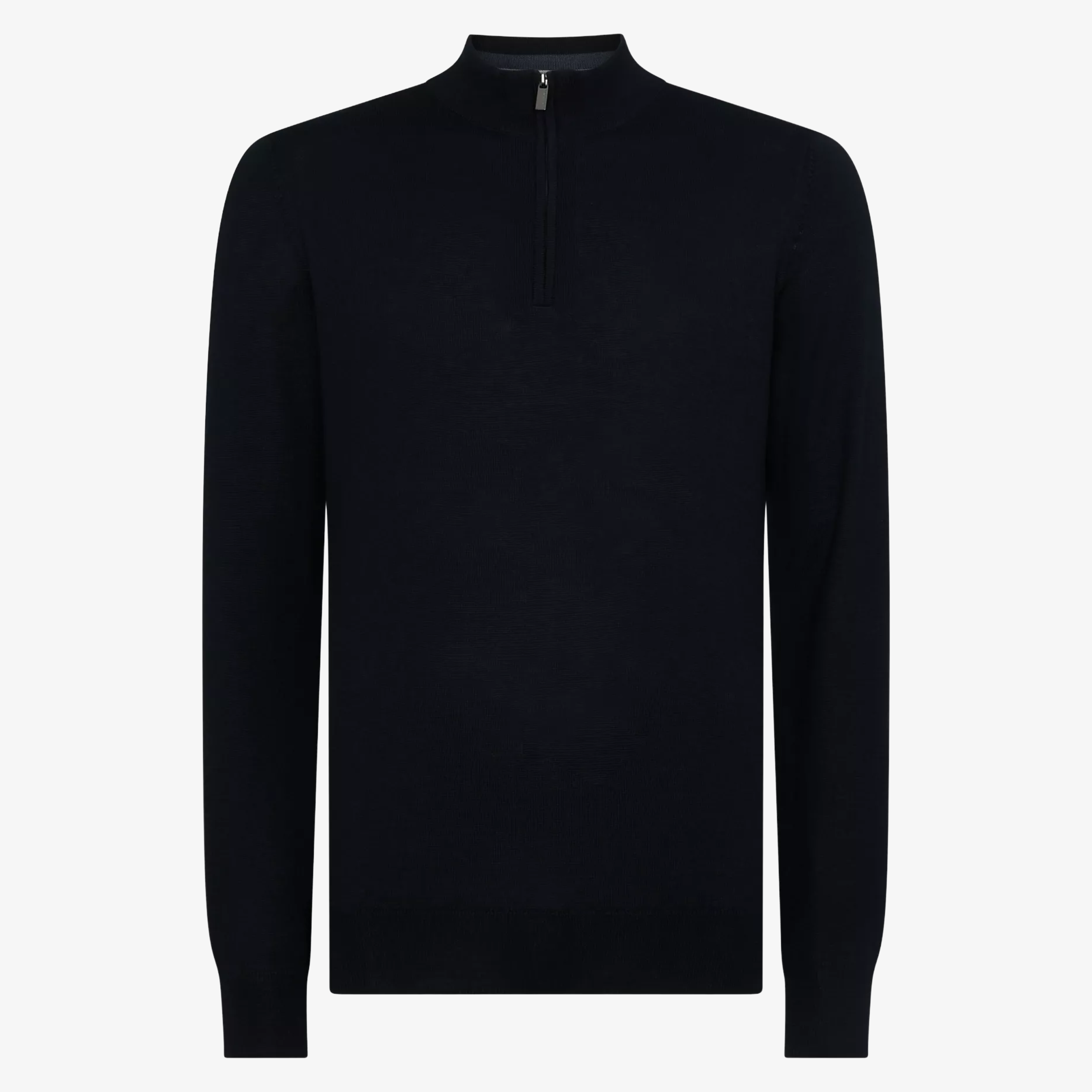 Remus Tapered Fit Merino Wool-Blend Half Zip Jumper - Navy