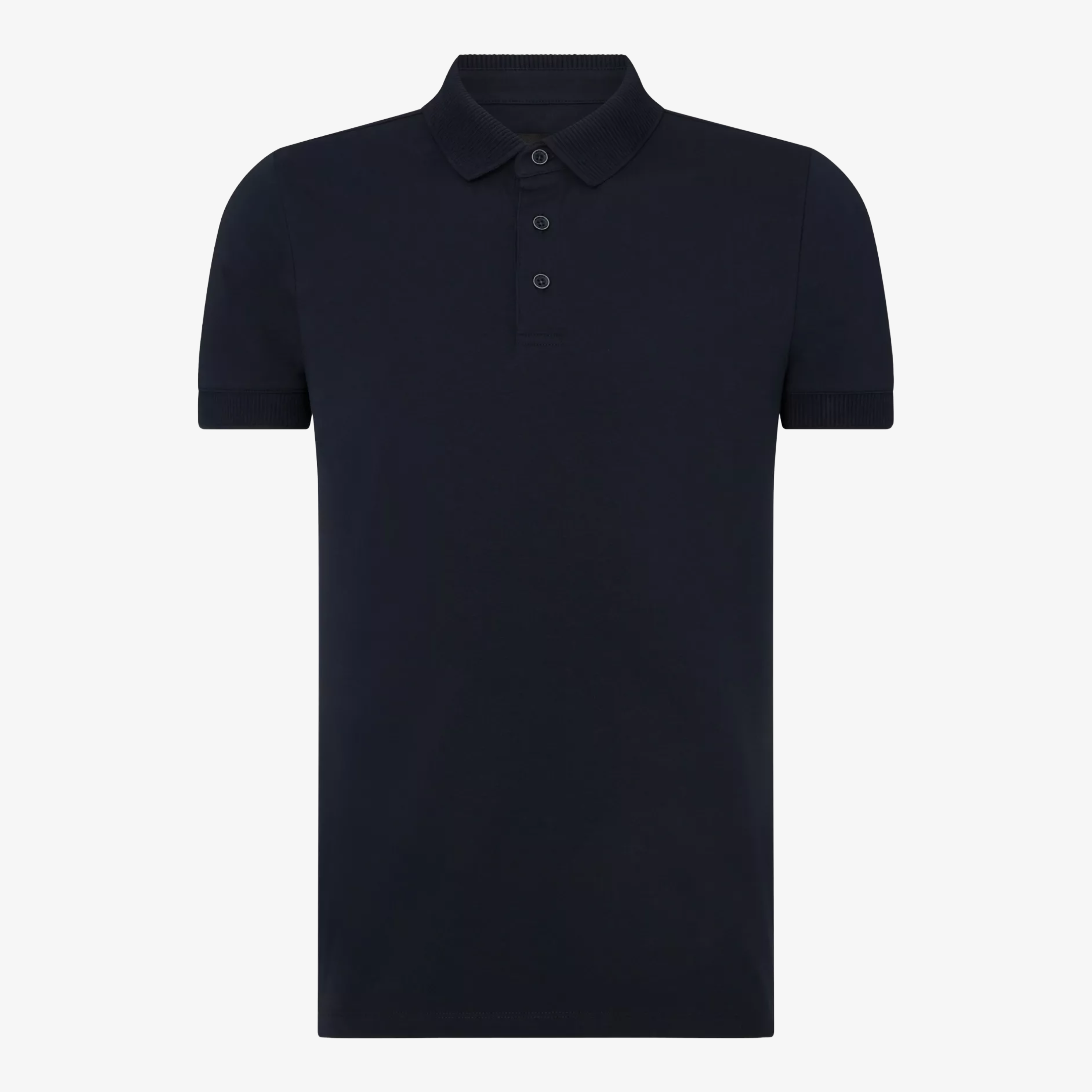 Remus Tapered Fit Cotton Stretch Polo Shirt - Navy