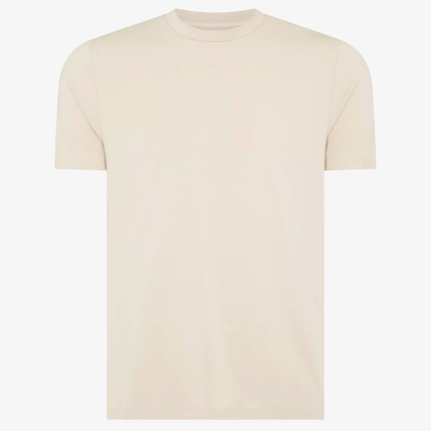 Remus Relaxed Fit Crew Neck Tencel T-Shirt - Beige