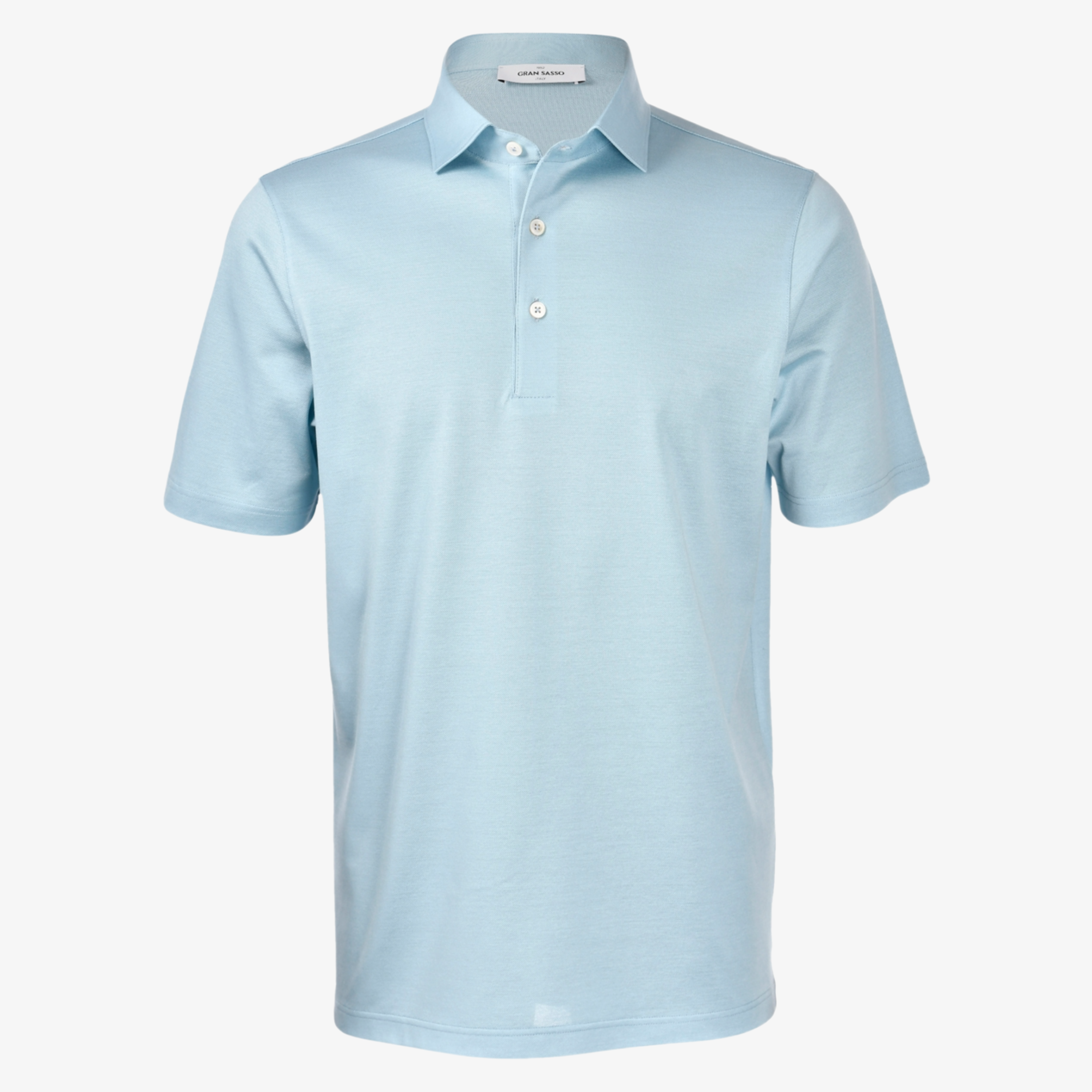 Gran Sasso Mercerised Cotton Polo Shirt - Aqua