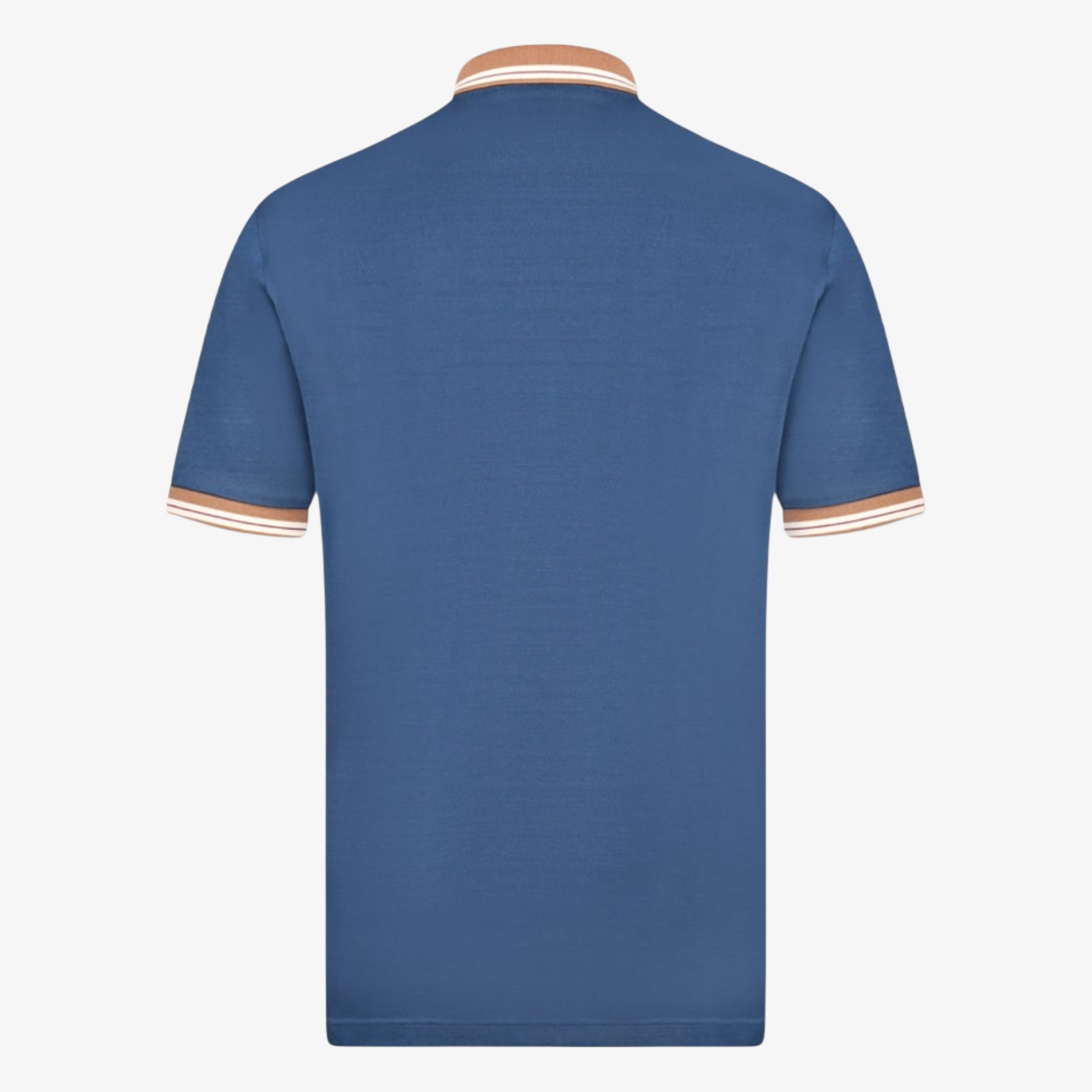 Gran Sasso Mercerized Cotton Half Zip Polo - Navy