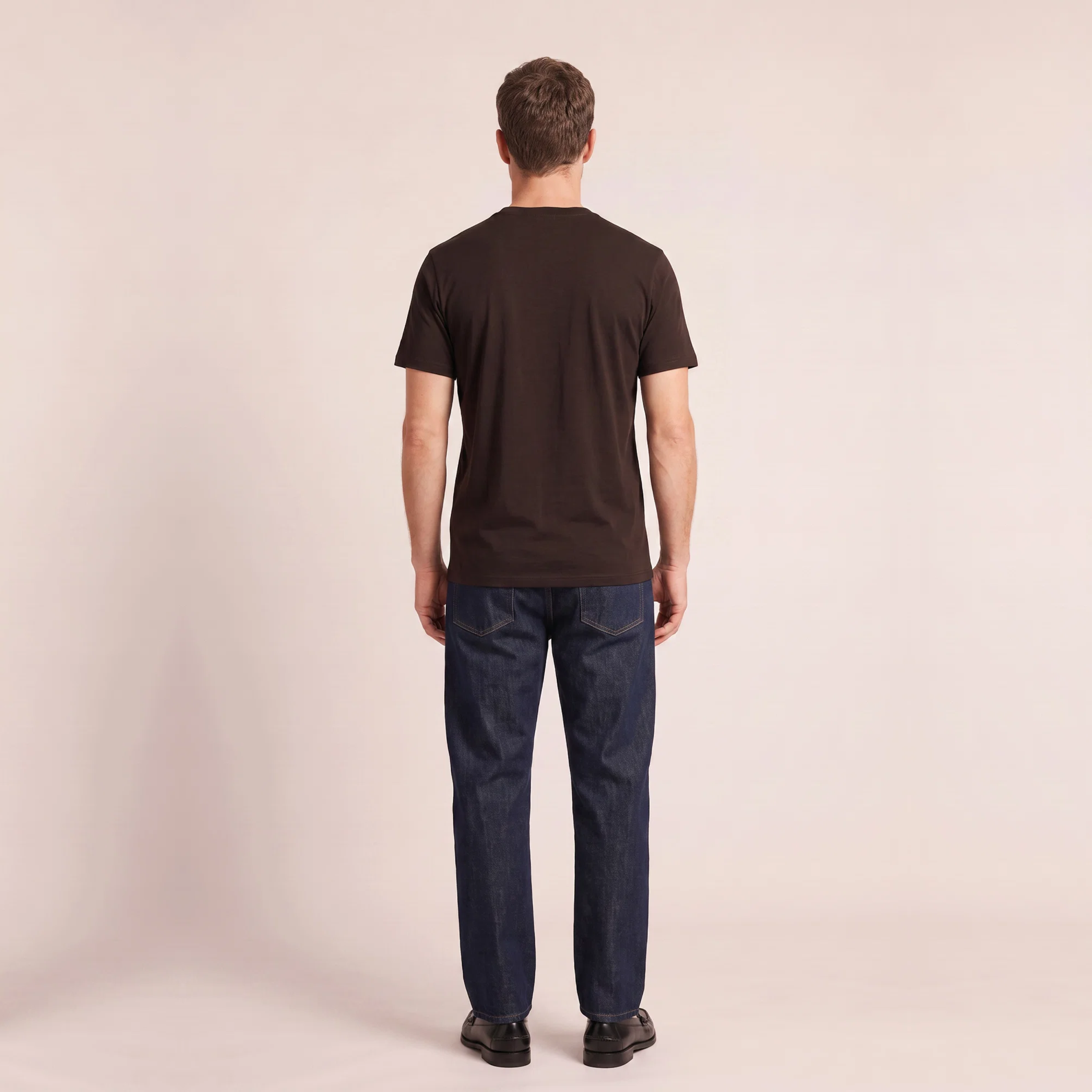 Thomas Maine Liquid Cotton T Shirt - Chocolate Brown