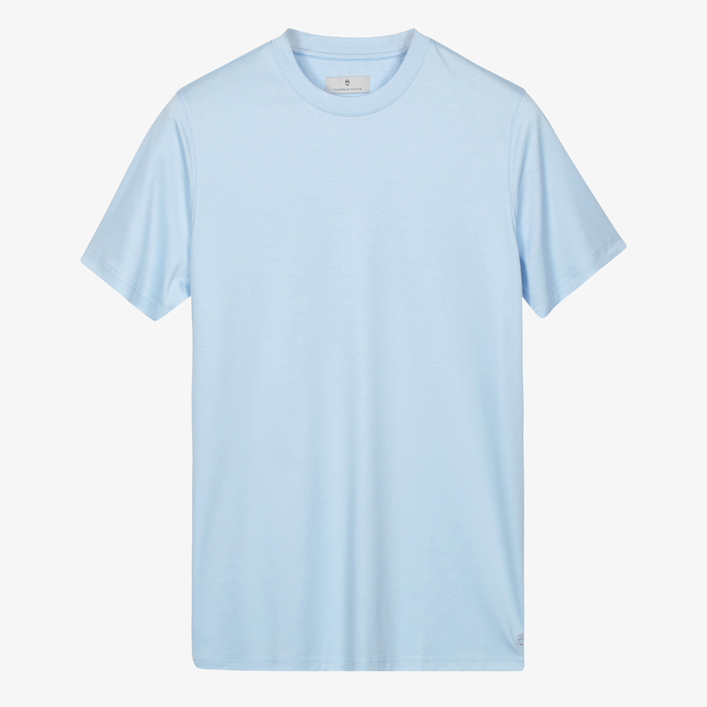 Thomas Maine Liquid Cotton T Shirt - Light Blue