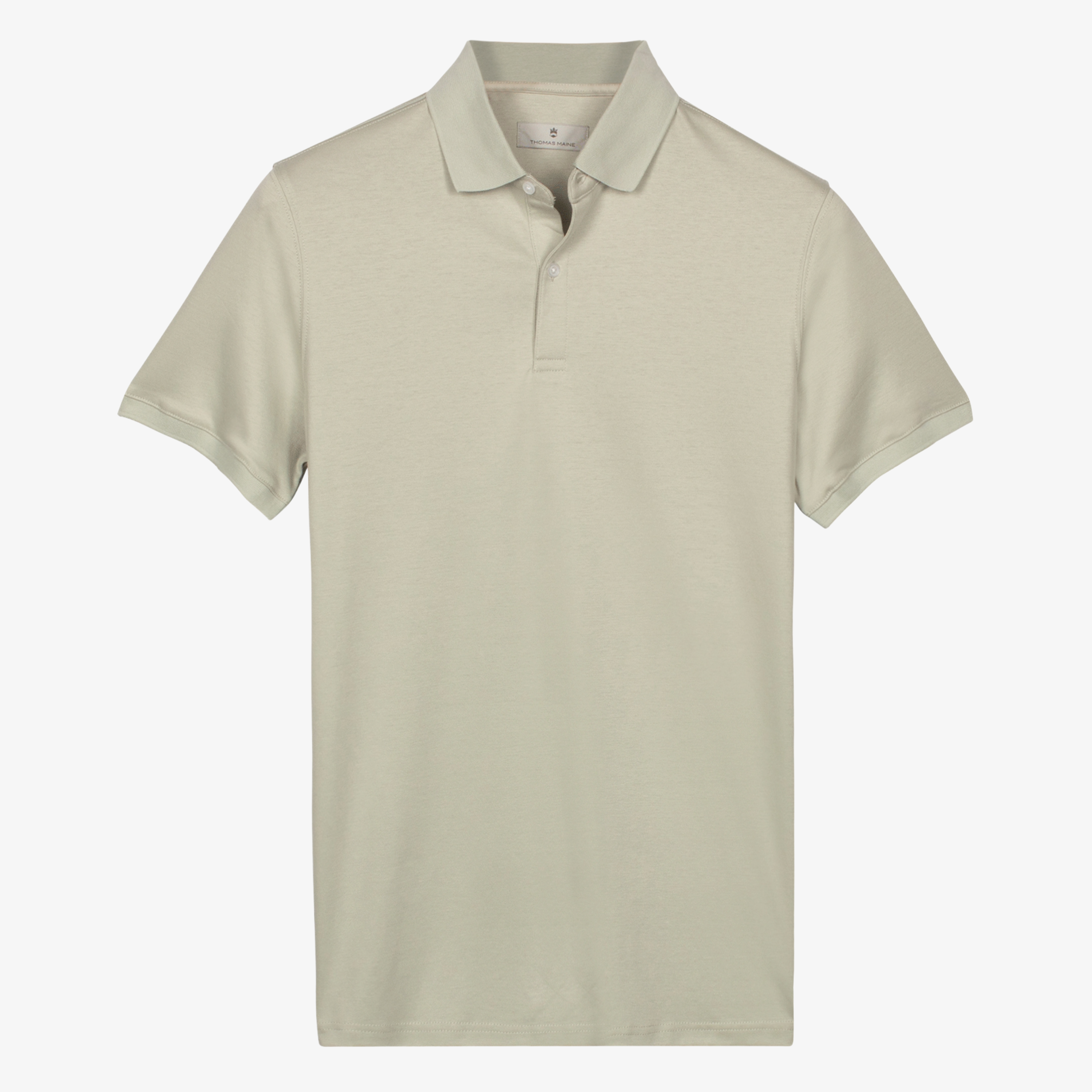 Thomas Maine Liquid Cotton Polo - Light Green