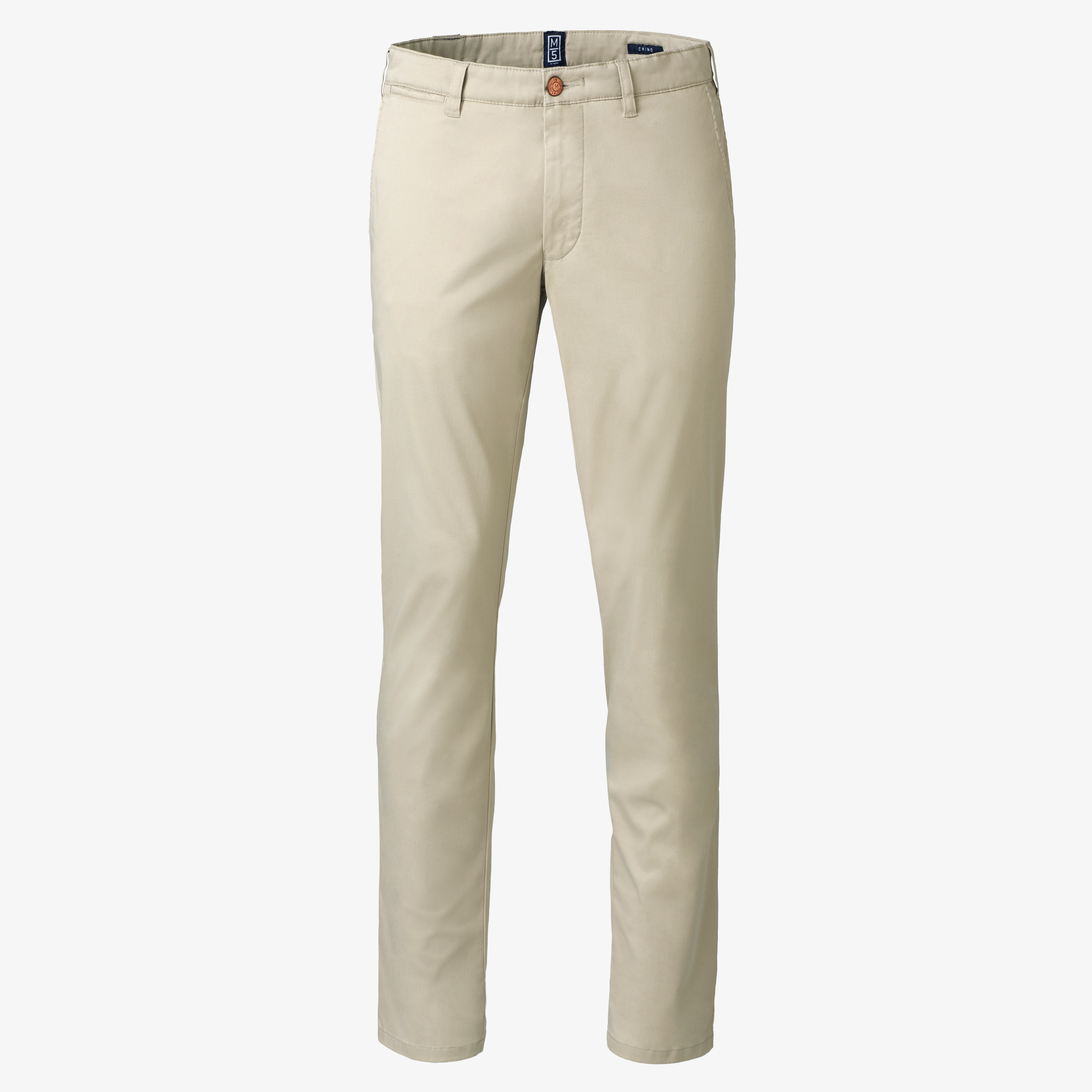 M5 by Meyer Light Twill Slim Fit Chinos - Light Beige