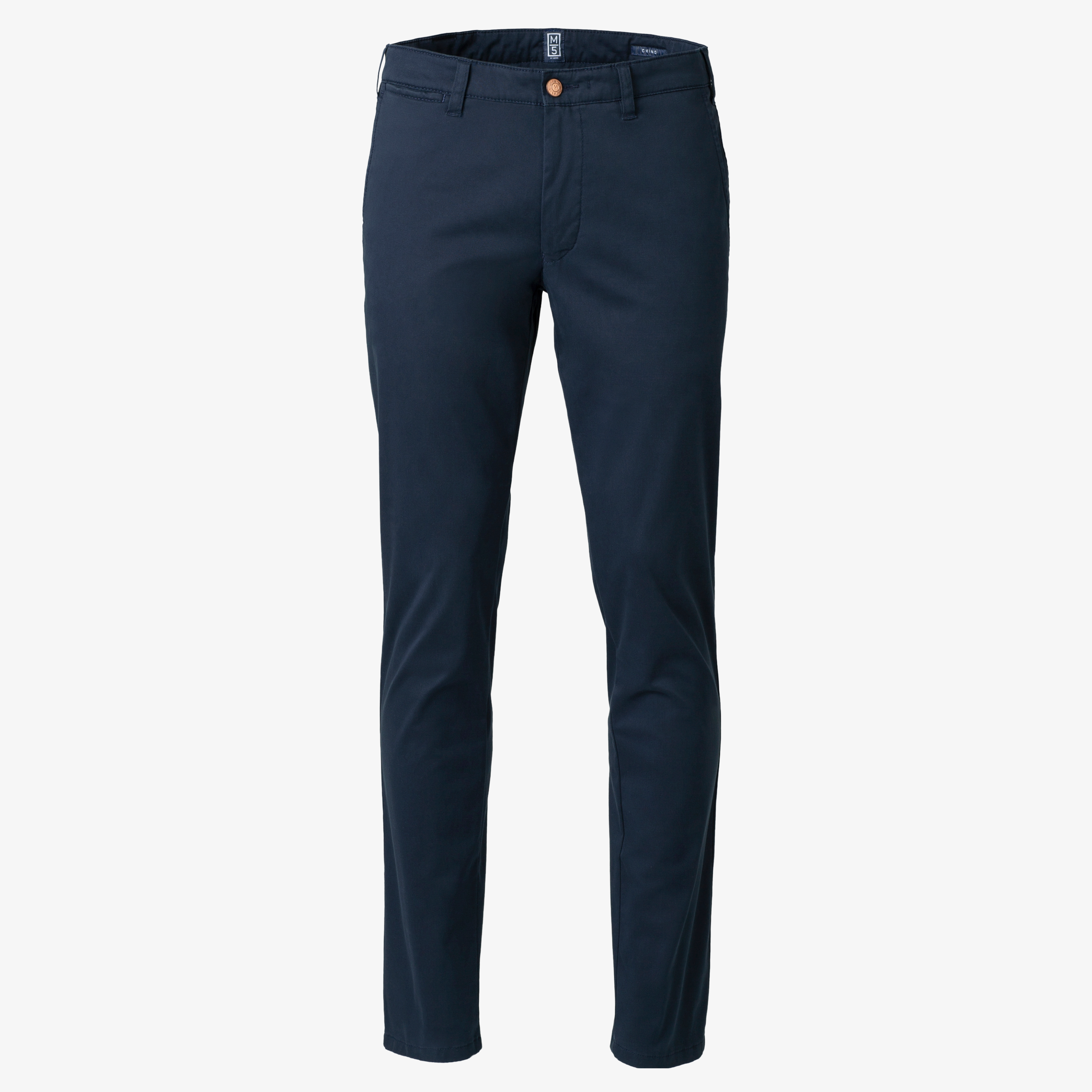 M5 by Meyer Light Twill Slim Fit Chinos - Navy