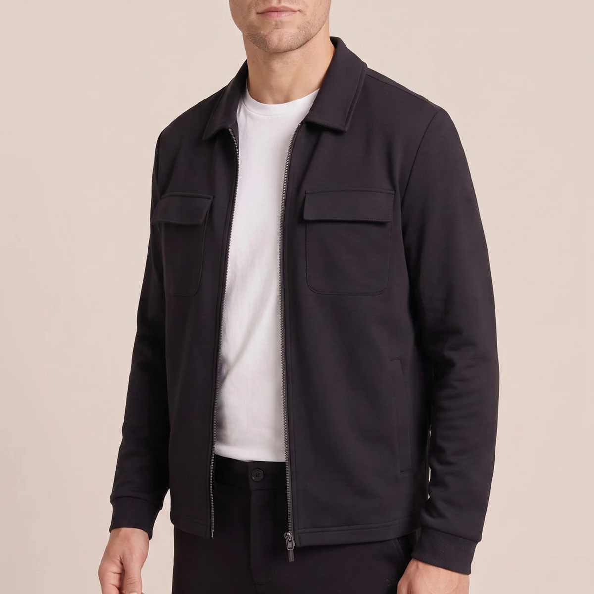 Thomas Maine Jersey Sweat Jacket - Navy