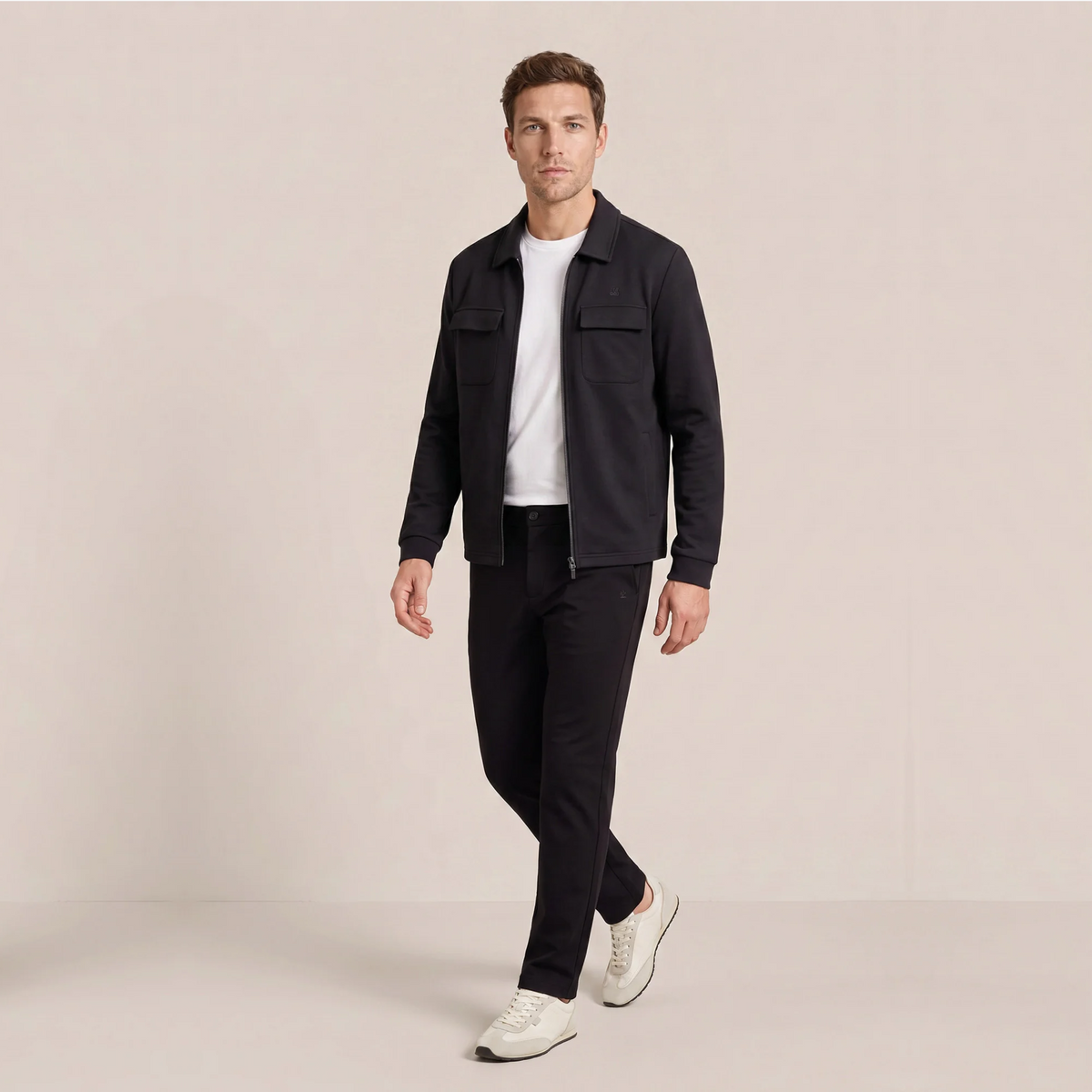 Thomas Maine Jersey Sweat Jacket - Navy