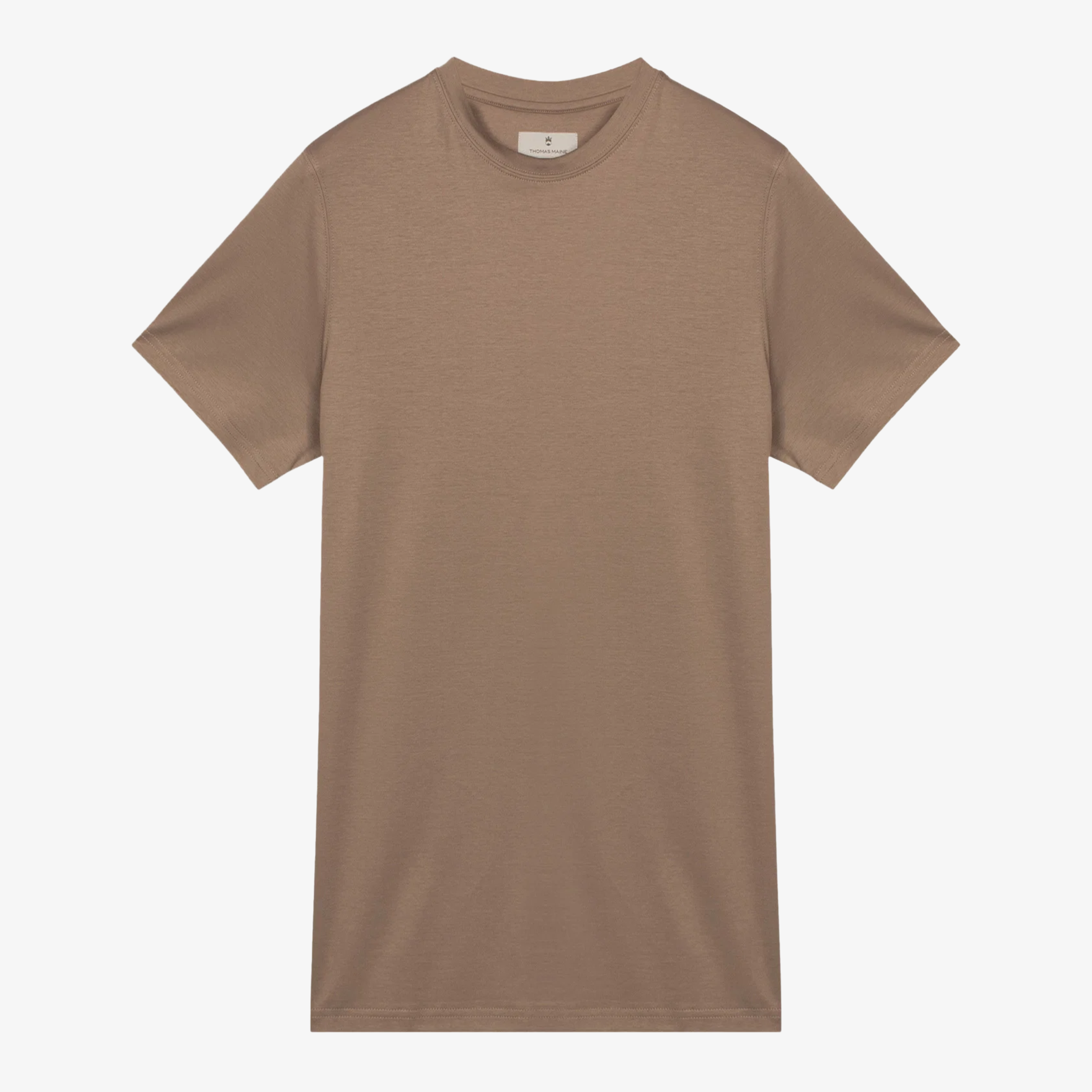 Thomas Maine Liquid Cotton T Shirt - Beige