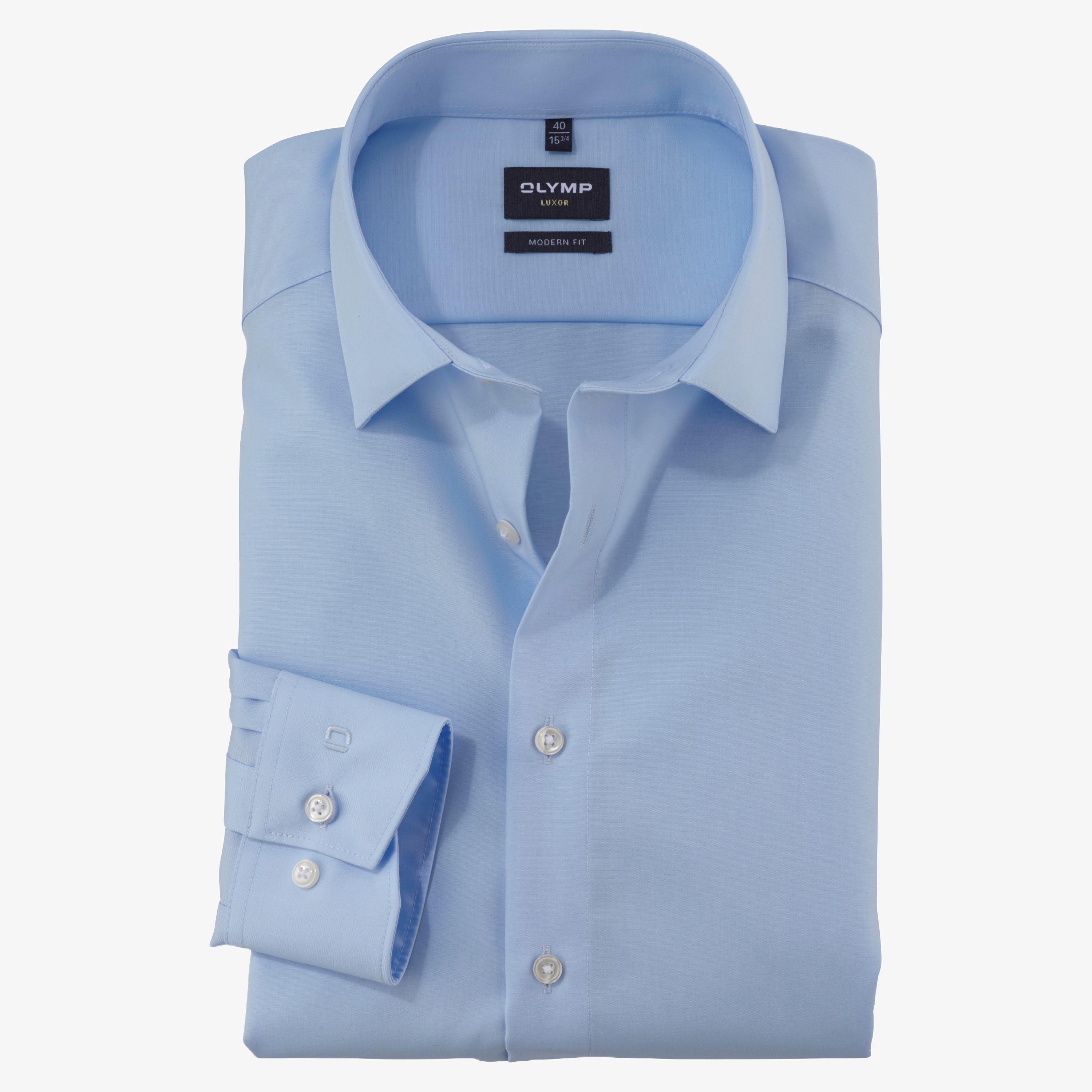Olymp Luxor Modern Fit Non-Iron Shirt - Light Blue