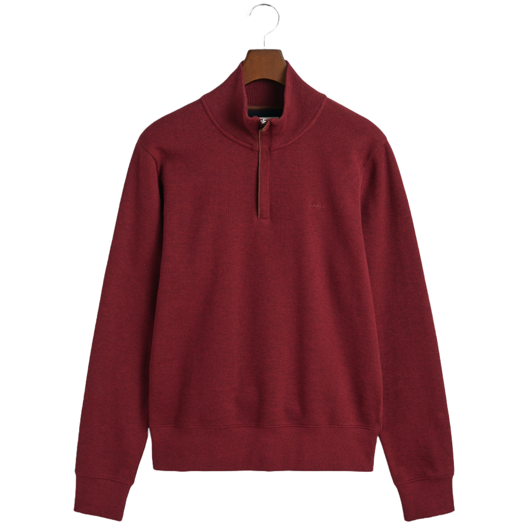 Gant Sacker Rib Half Zip - Wine