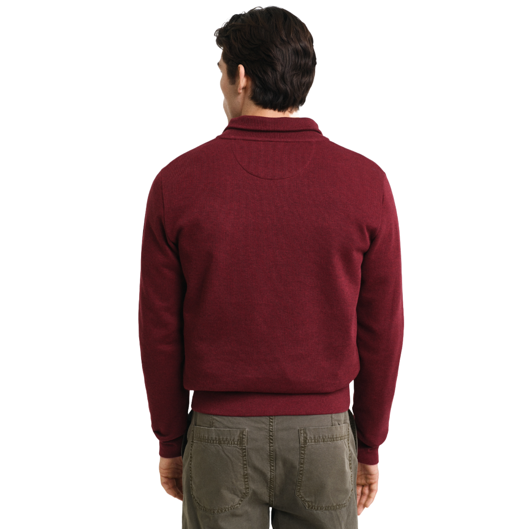 Gant Sacker Rib Half Zip - Wine
