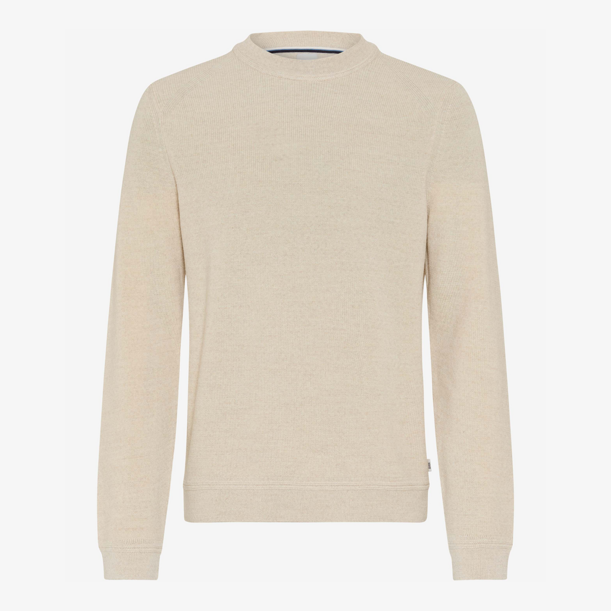 Brax Roy Cotton-Wool Crew Neck Jumper - Beach