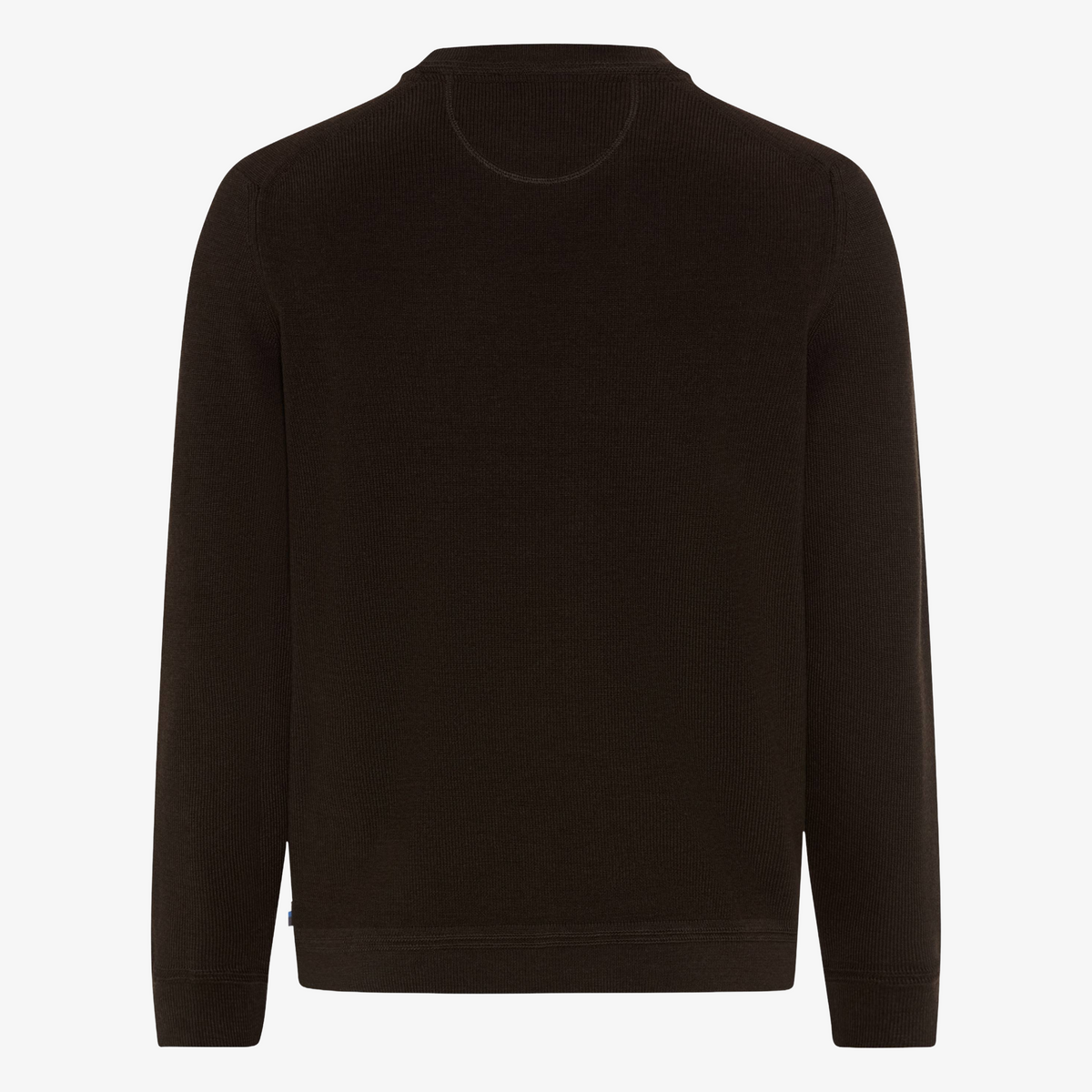 Brax Roy Cotton-Wool Crew Neck Jumper - Chocolate