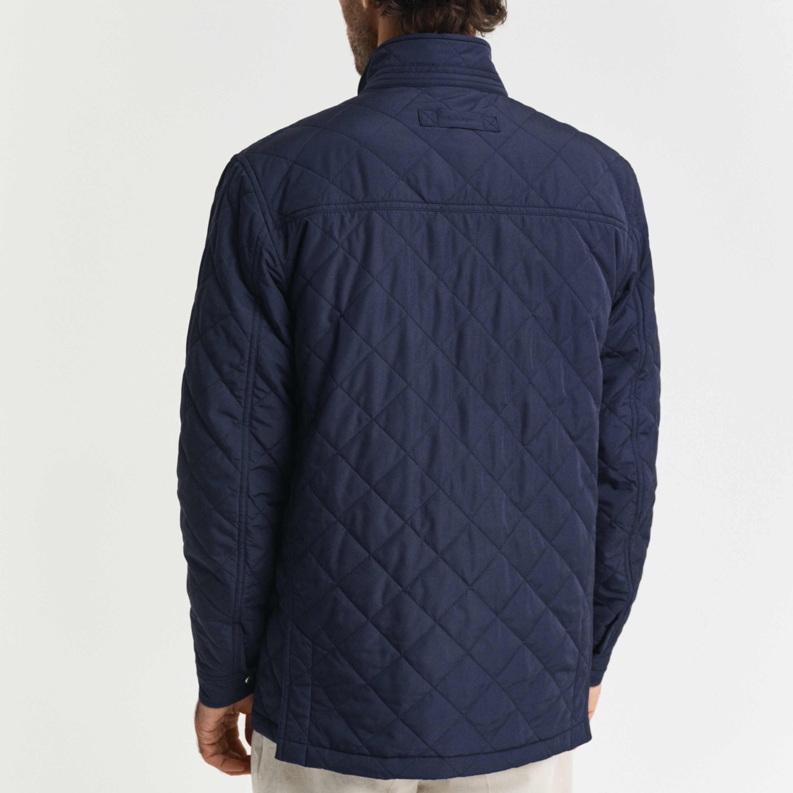 Gant Quilted Windcheater Mid Length Jacket - Evening Blue