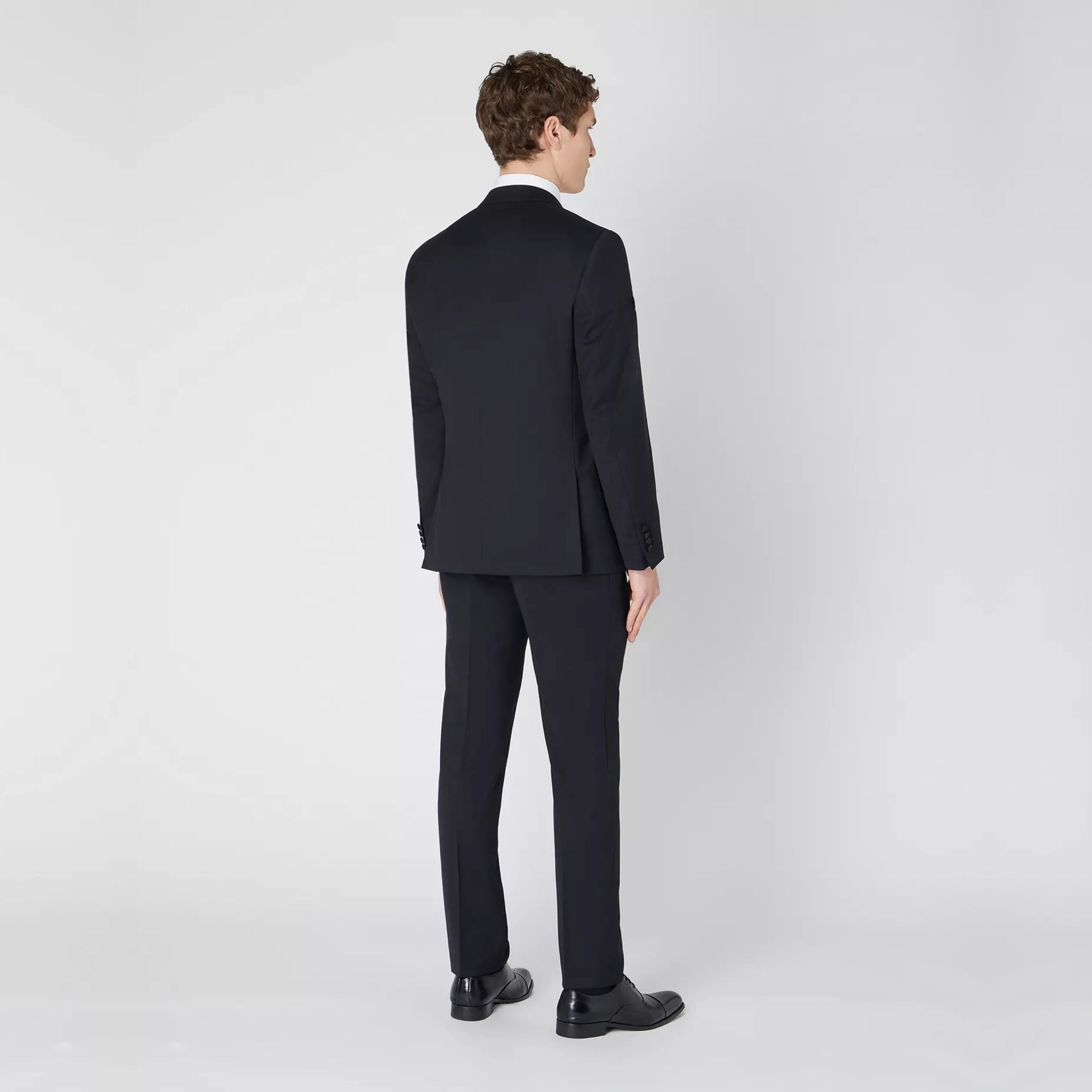 Remus Uomo Paco Tapered Wool-Rich Mix & Match Suit Trousers - Black