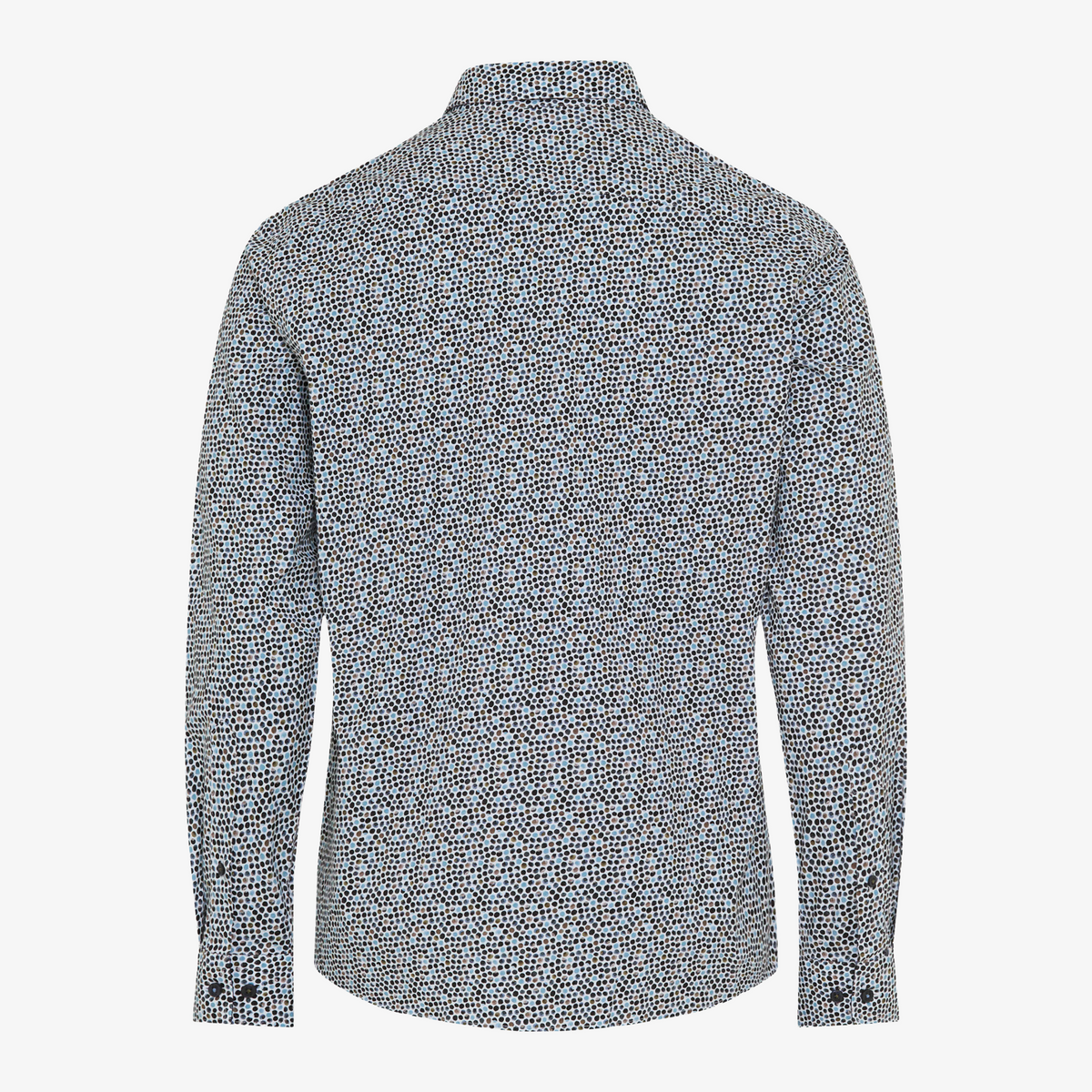 Brax Harold Small Print Shirt - Burnt Olive