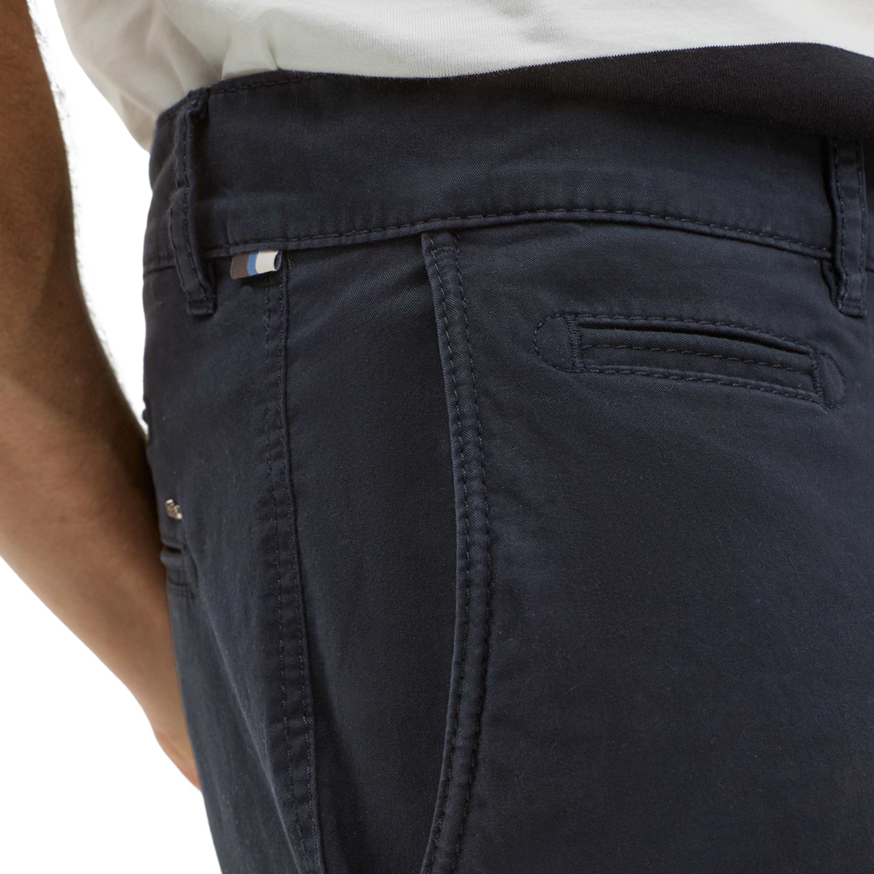 Brax Bari Cotton Flex Shorts - Navy