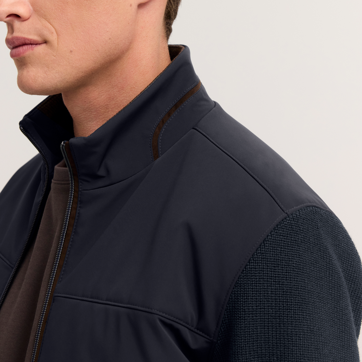 Bugatti Quilted Hybrid Jacket - Navy