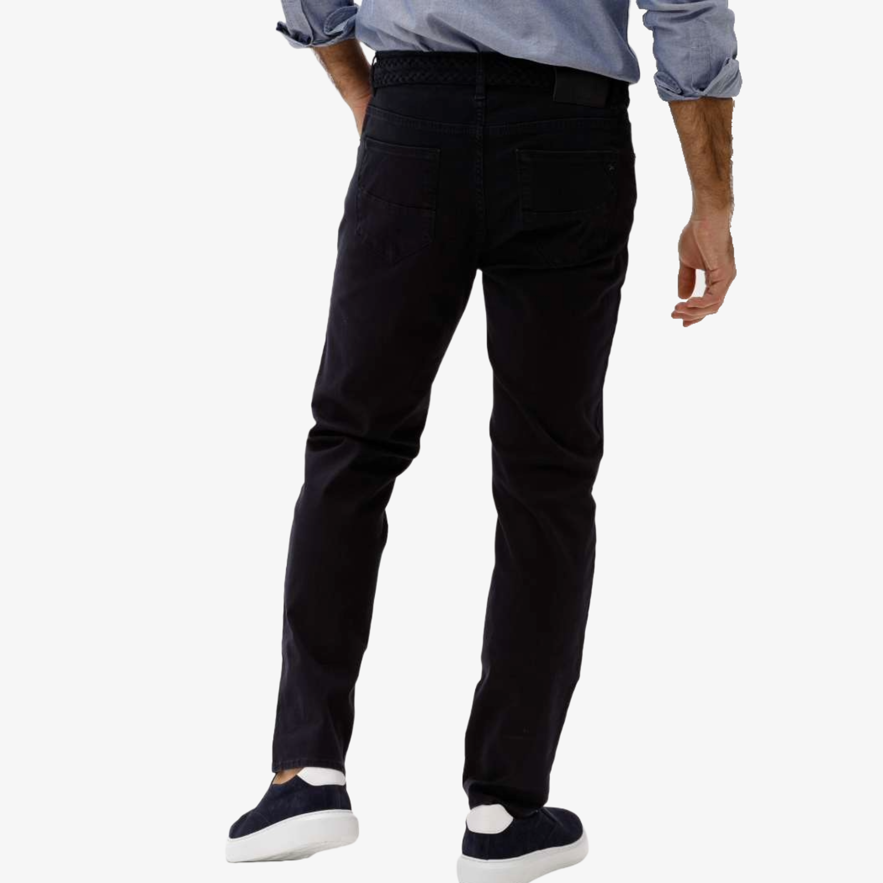 Brax Cadiz Straight Fit Perma Trousers - Navy