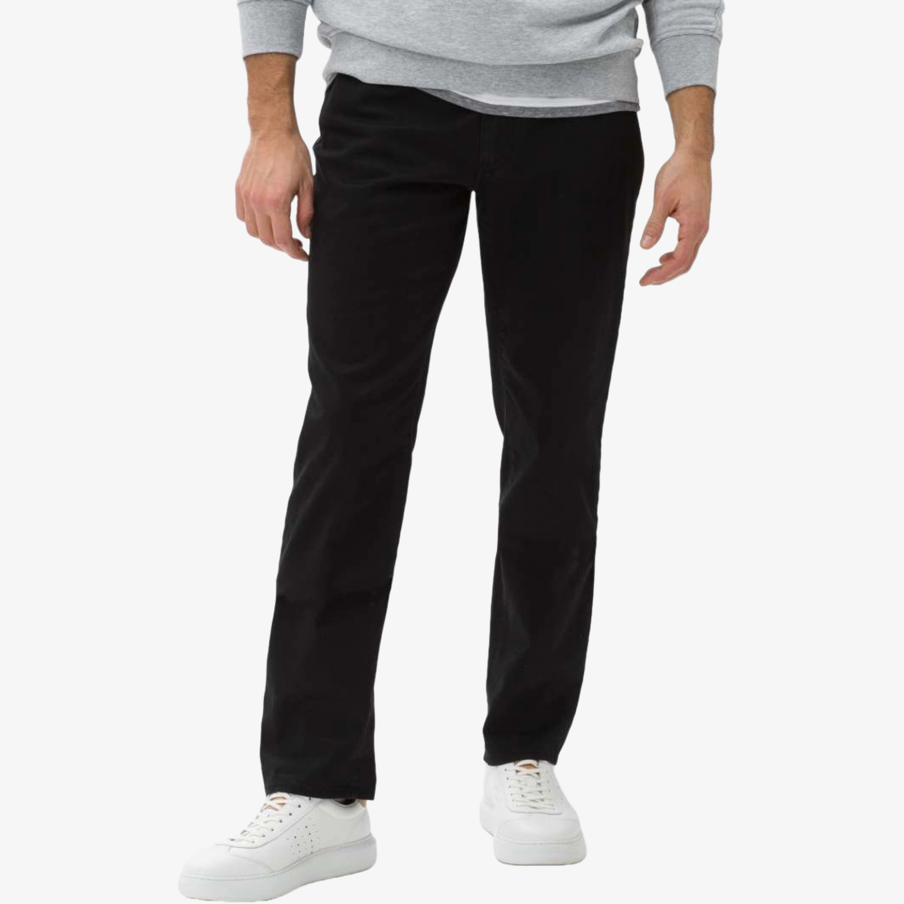 Brax Cadiz Straight Fit Perma Trousers - Black