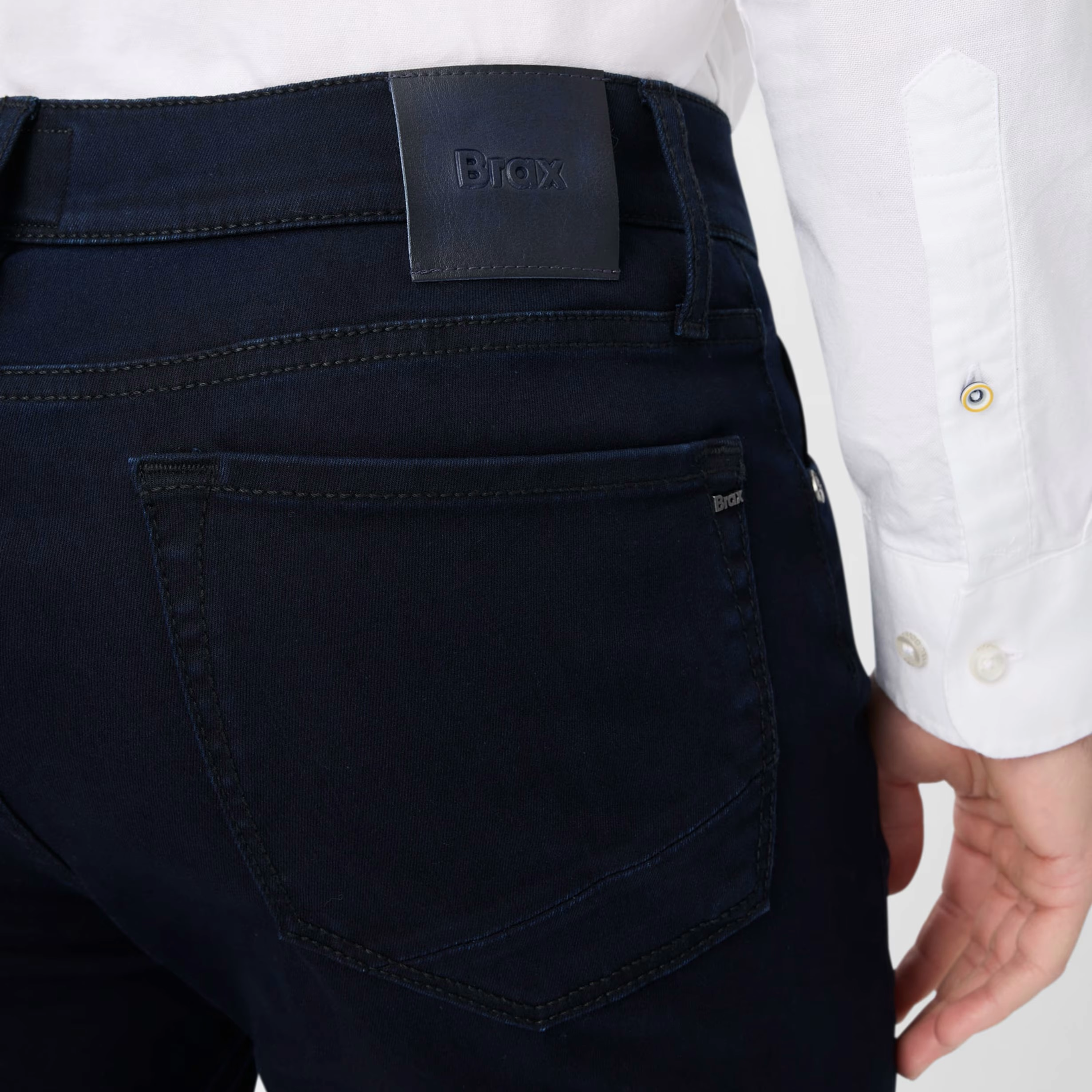 Brax Chuck Hi-Flex Extreme Slim Fit Perma Trousers - Blue Black