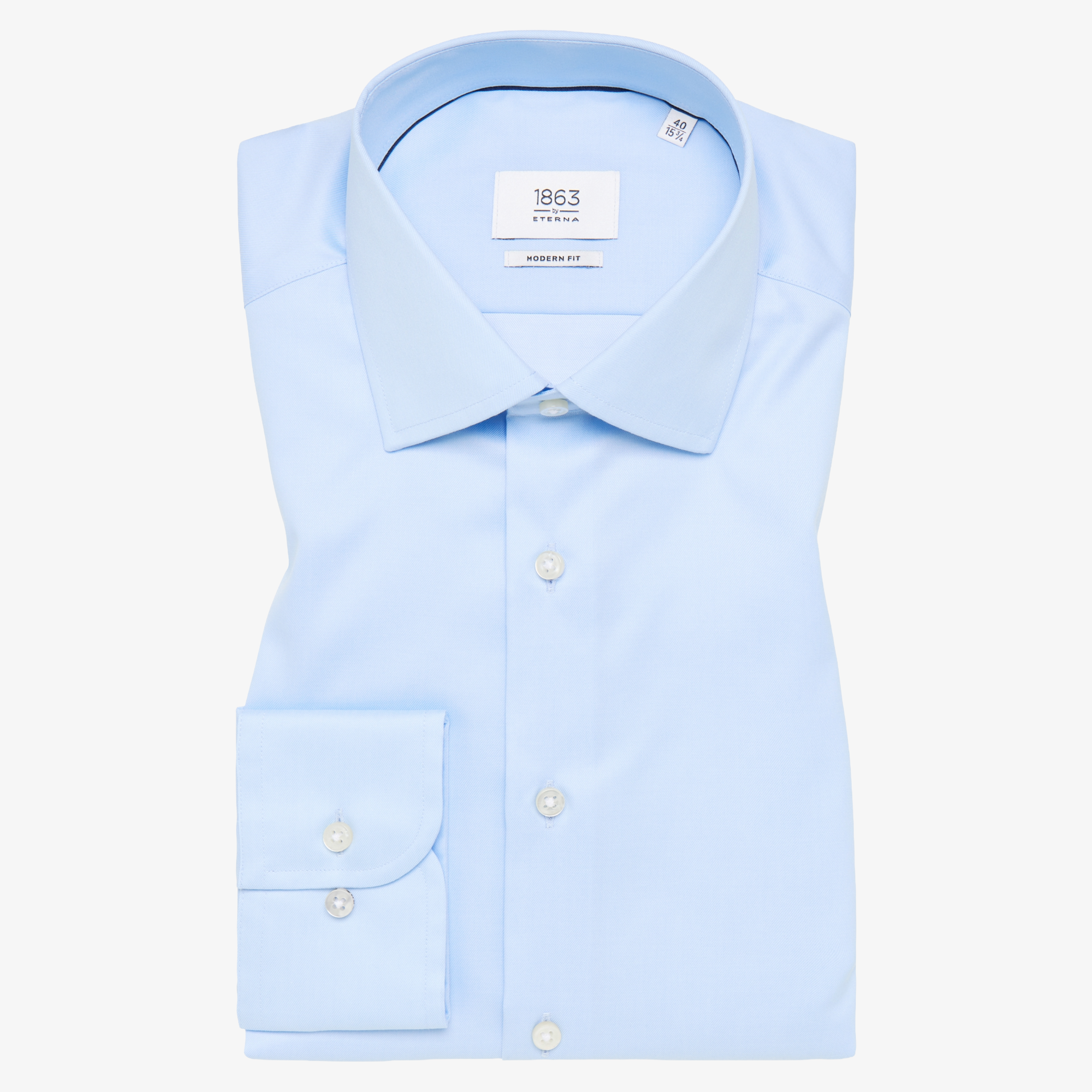 Eterna 1863 Pure Cotton Non Iron Shirt - Light Blue