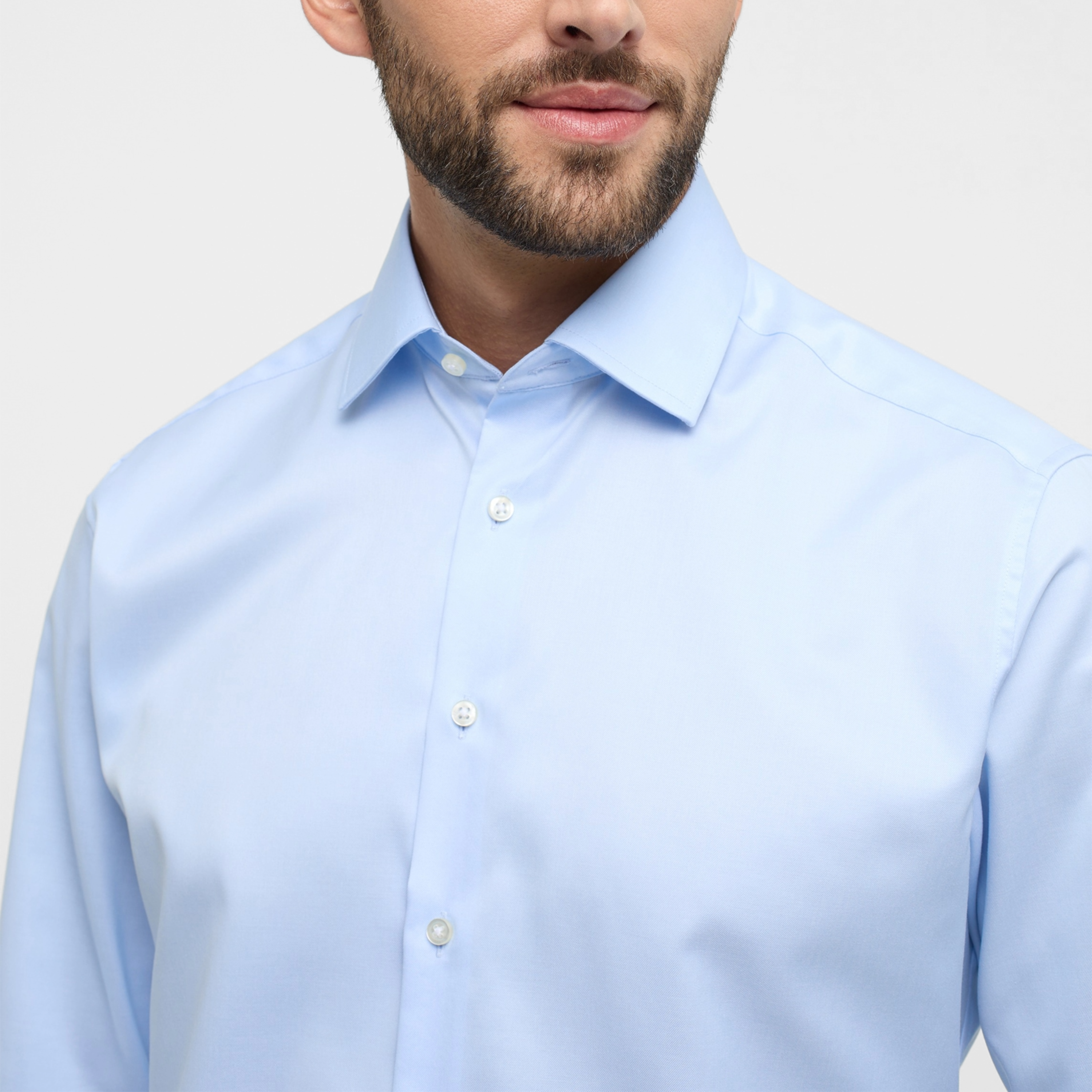 Eterna 1863 Pure Cotton Non Iron Shirt - Light Blue