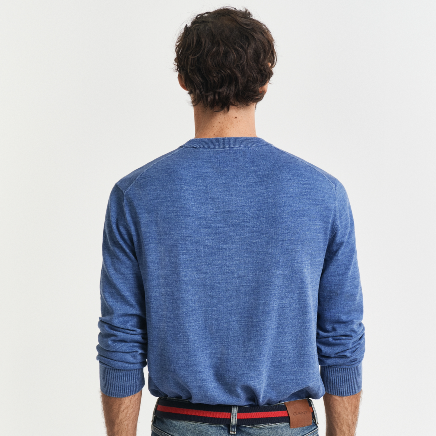 Gant Sunfaded Crew Neck Cotton Sweater - Persian Blue