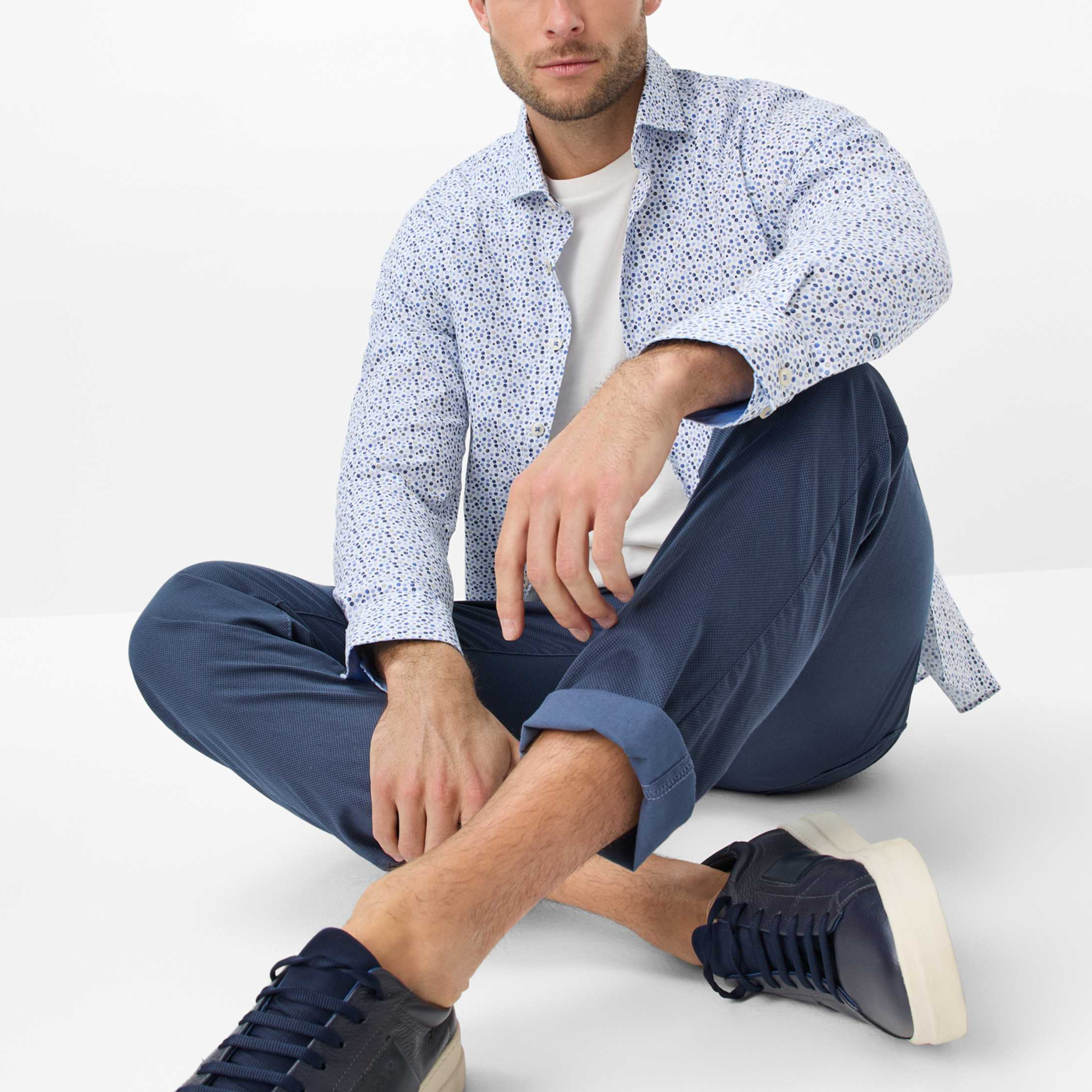 Brax Cadiz U Ultralight Straight Fit Trousers - Manhattan