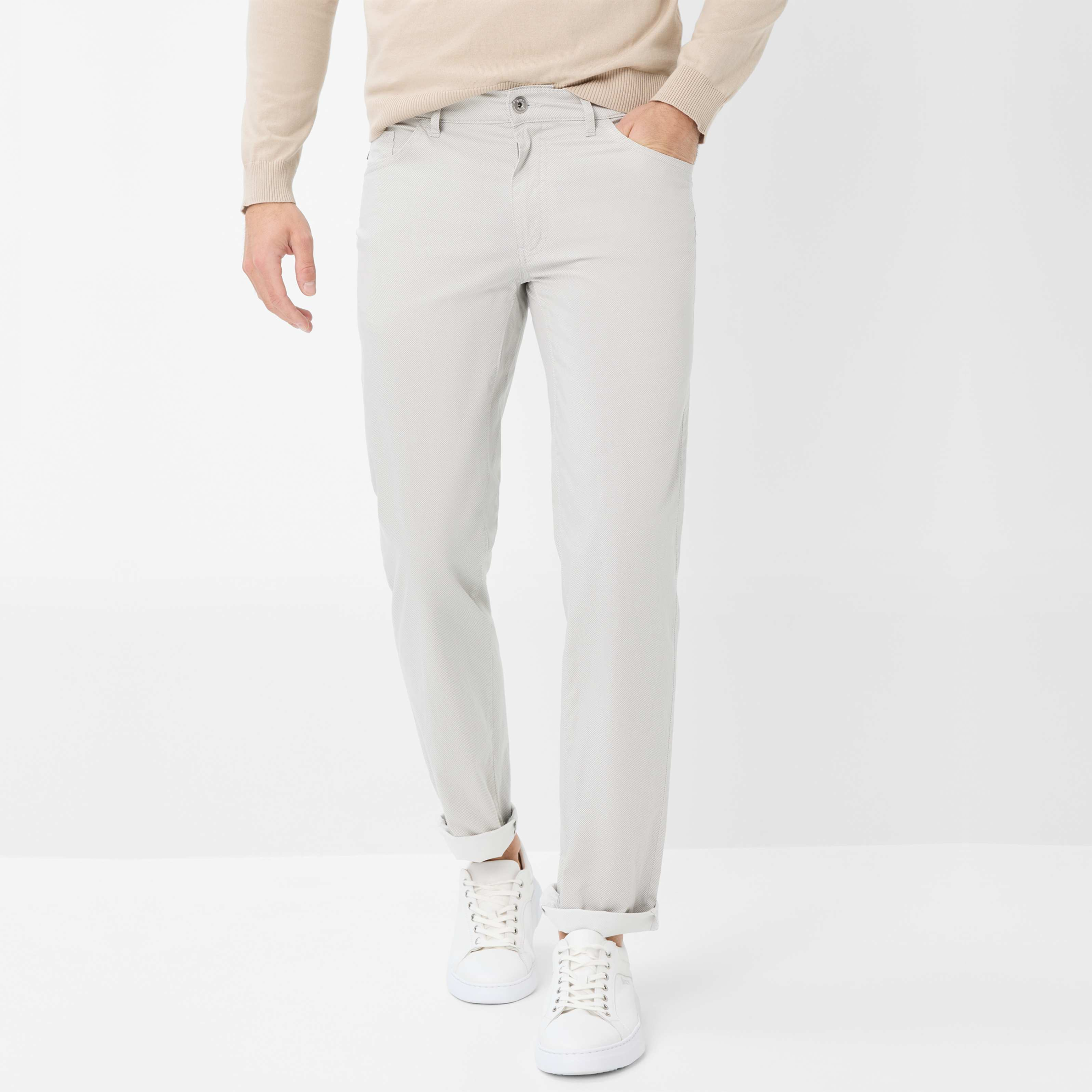 Brax Cadiz U Ultralight Straight Fit Trousers - Beige